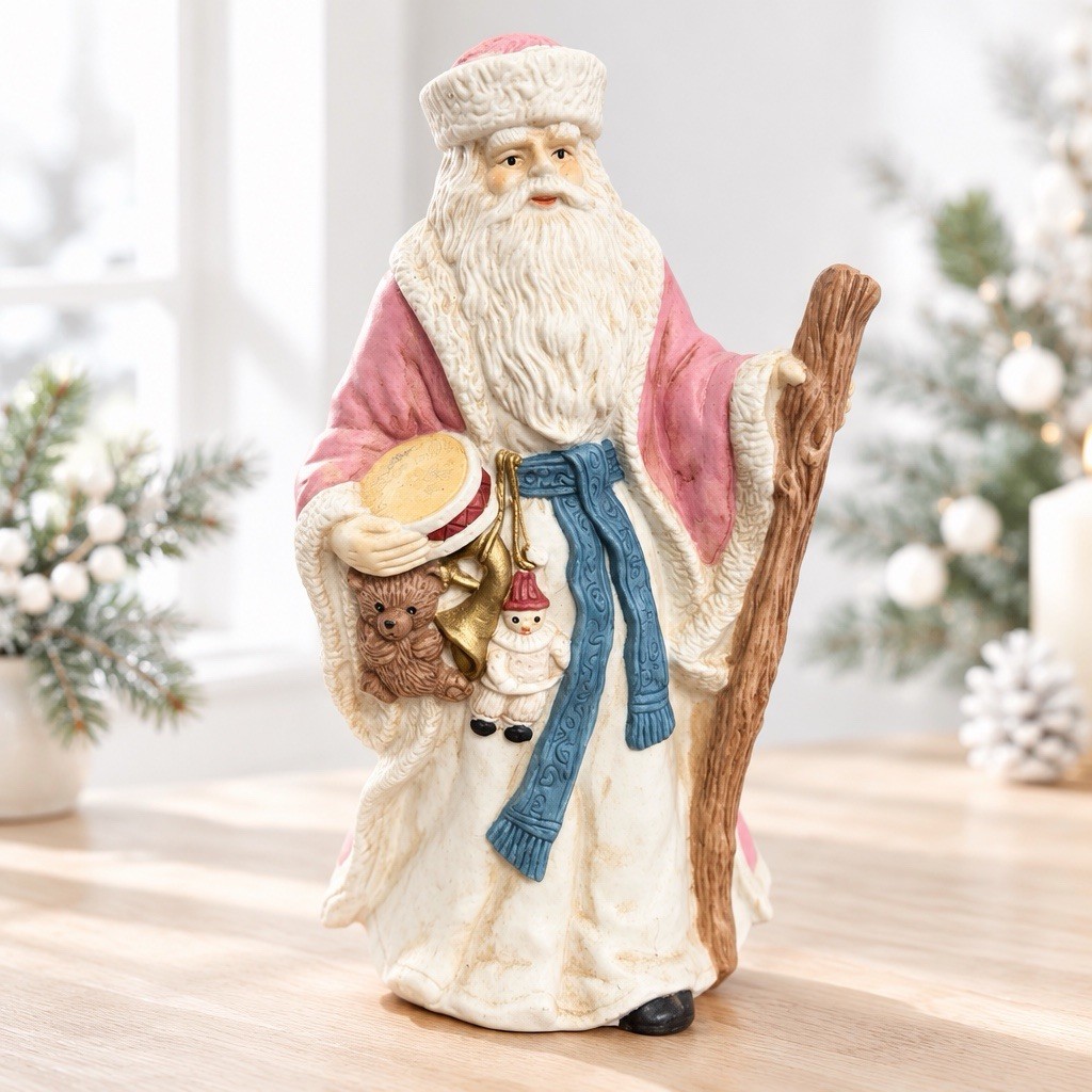Vintage 1990 Musical Santa Claus Figurine 8\