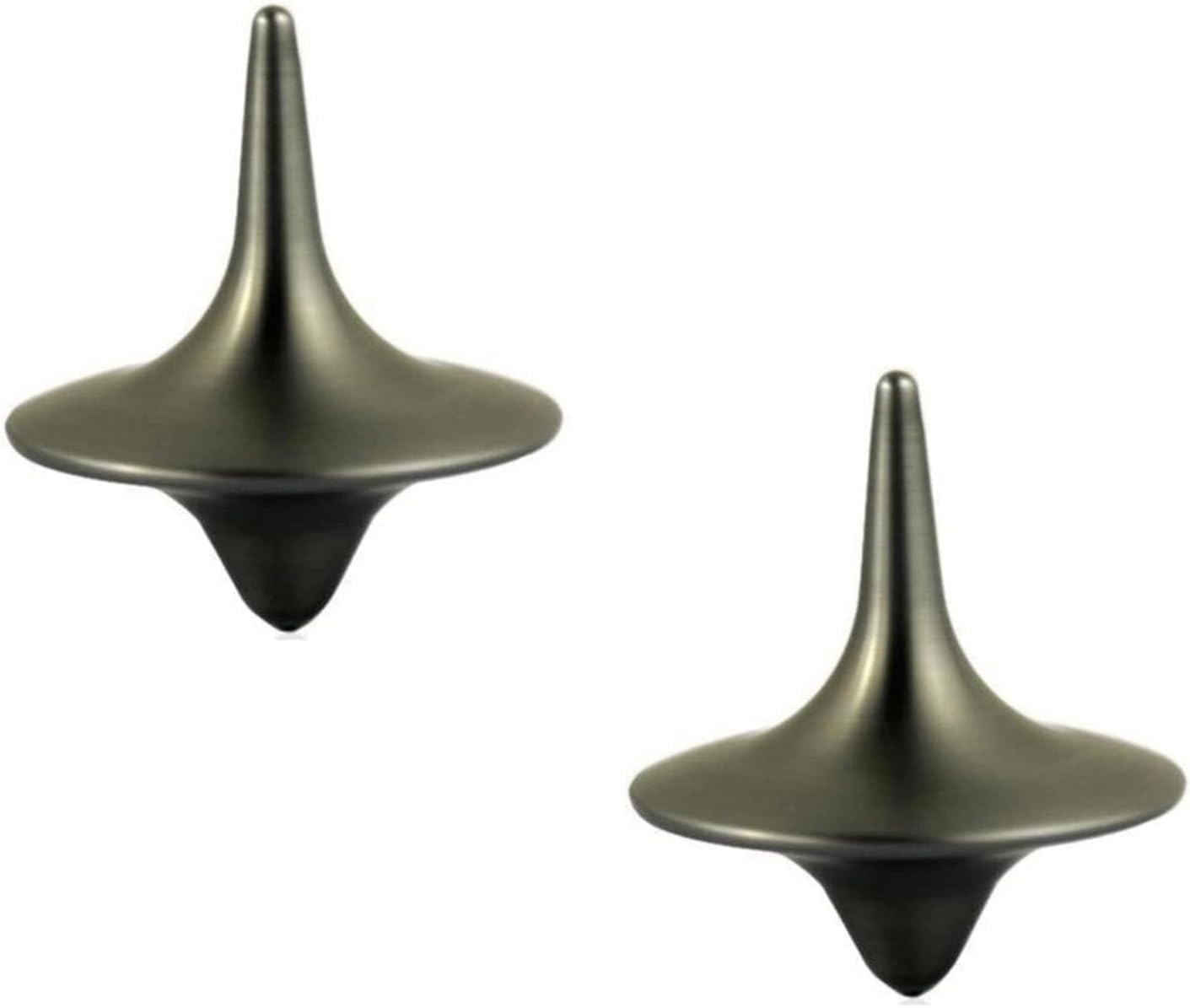 2Pcs Silver Accurate Spinning Top,Forever Spin,Portable Precision Metal... 