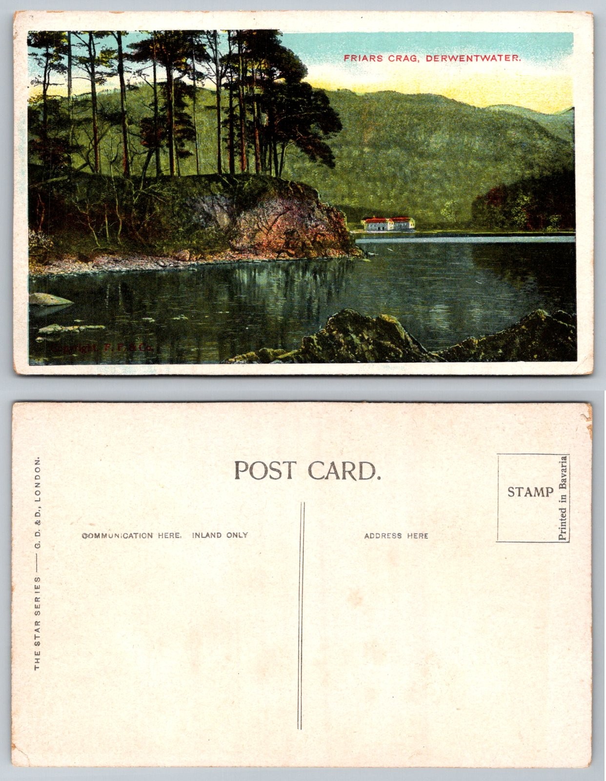 Friars Crag Derwentwater Lake District England G. D. & D. Postcard PB217-S Friars Crag Derwentwater Lake District England G. D. & D. Postcard PB217-S