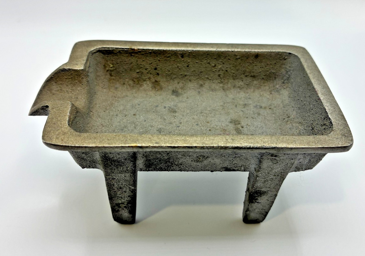 Antique Aluminum Mini Ingot Mold Trough 3.75