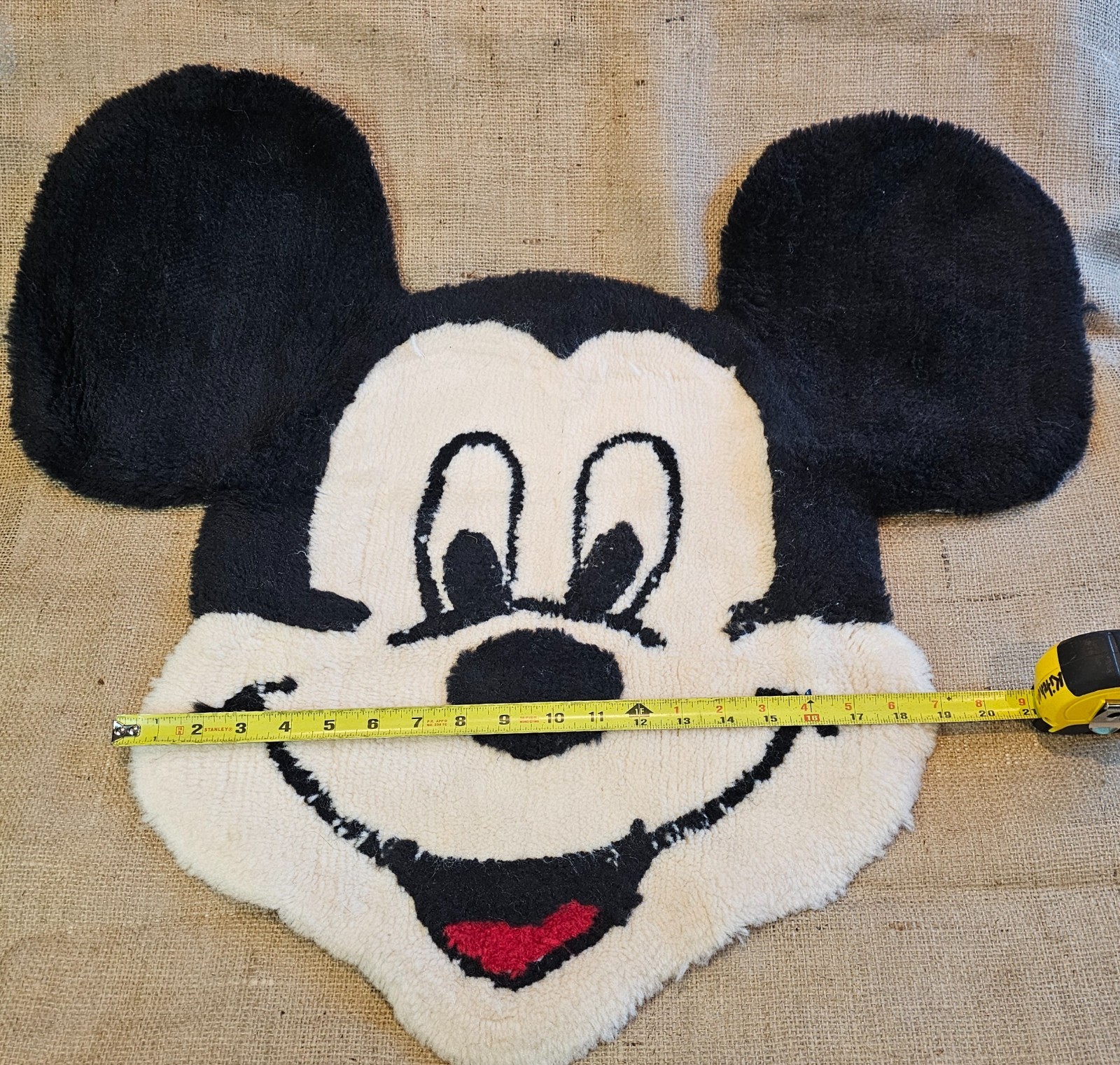 Rugs Mickey & Minnie Mouse Disney Vintage Die Cut Chain Stitch Bath Rug/Matt Set