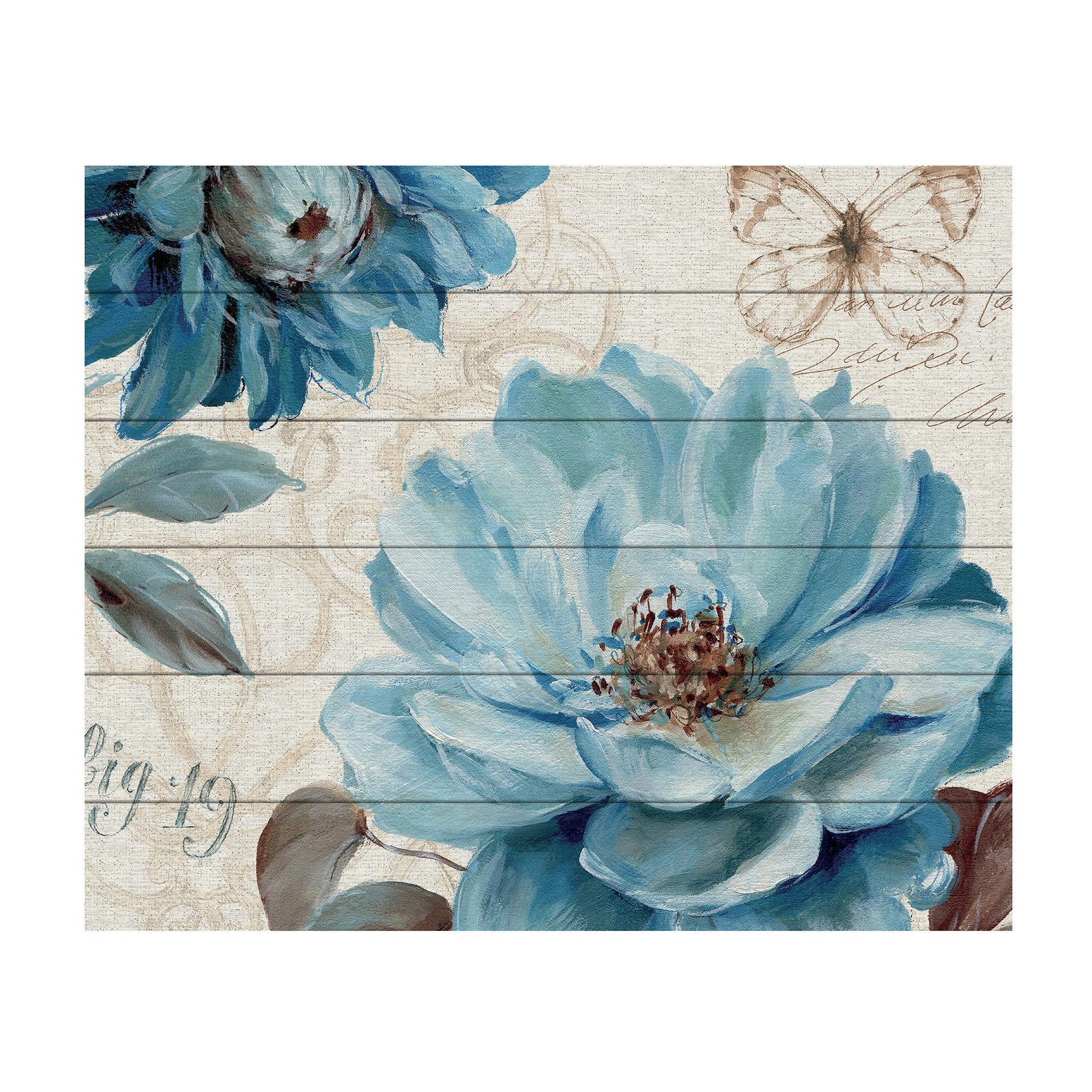 Trademark Fine Art A Blue Note III Wood Slat Art by Lisa Audit Floral Trademark Fine Art A Blue Note III Wood Slat Art by Lisa Audit Floral