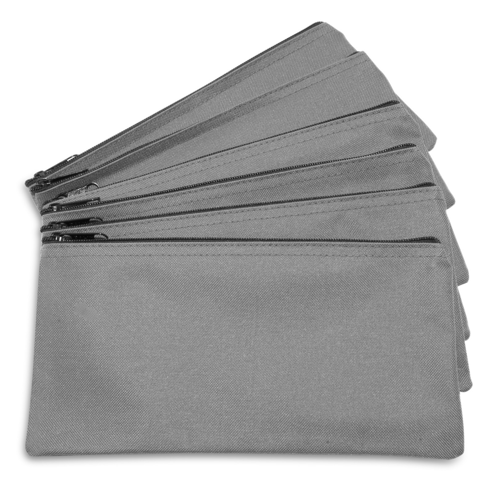 DALIX Zipper Bank Deposit Money Bags Cash Coin Pouch 6 Pack in Gray DALIX Zipper Bank Deposit Money Bags Cash Coin Pouch 6 Pack in Gray