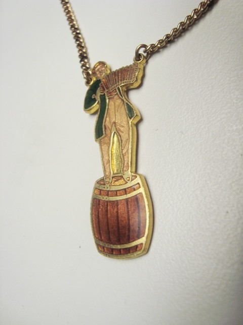 Vintage Hampden Man Enameled Tie Clasp, Massachusetts