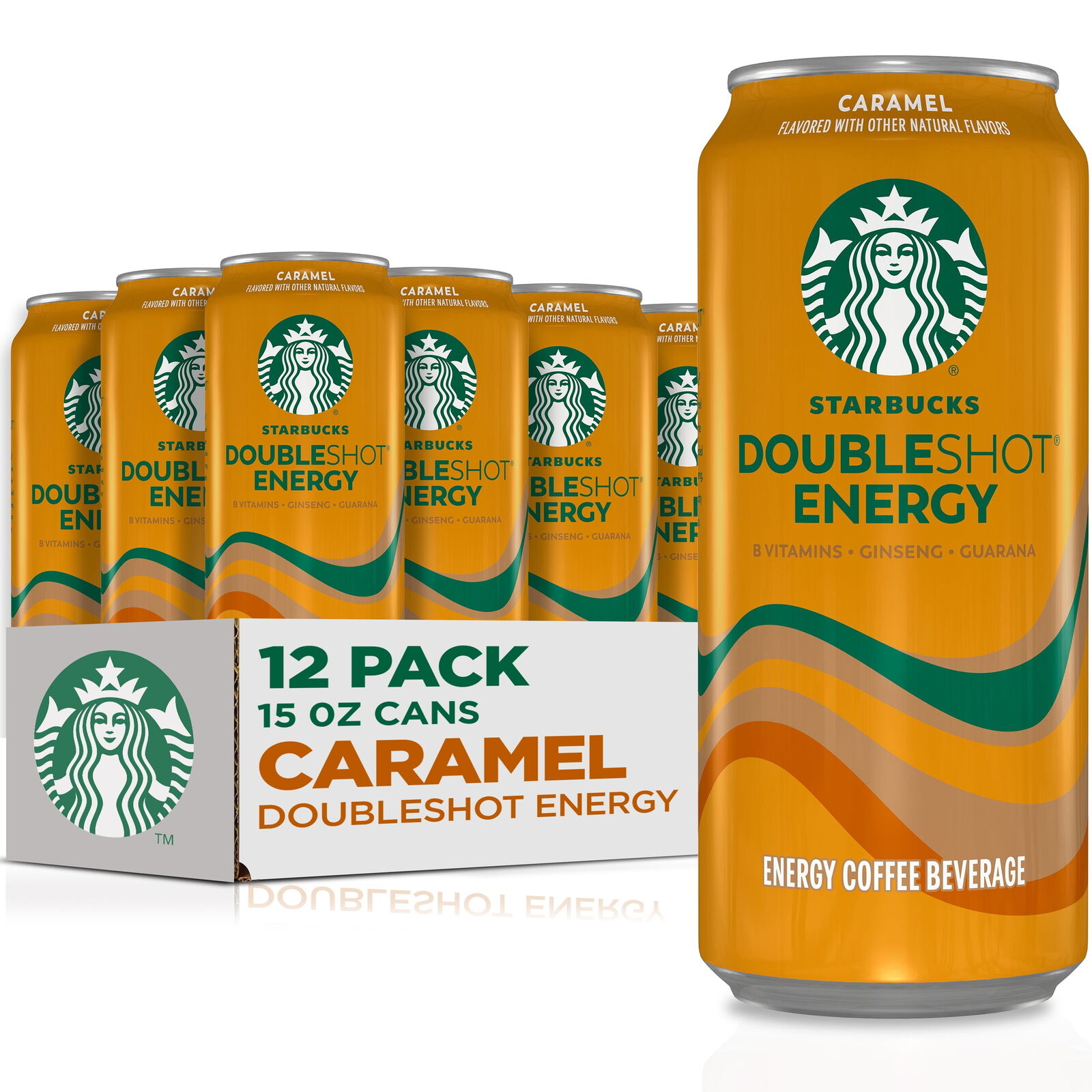 Starbucks Doubleshot Energy Caramel, 15 oz, 12 Count Cans