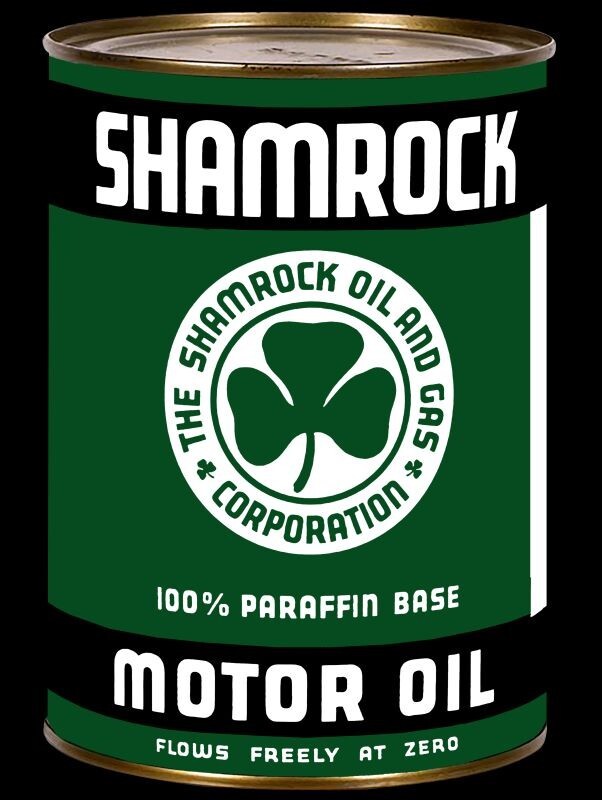Shamrock Motor Oil Can Themed NEW Metal Sign: 12 x 16\