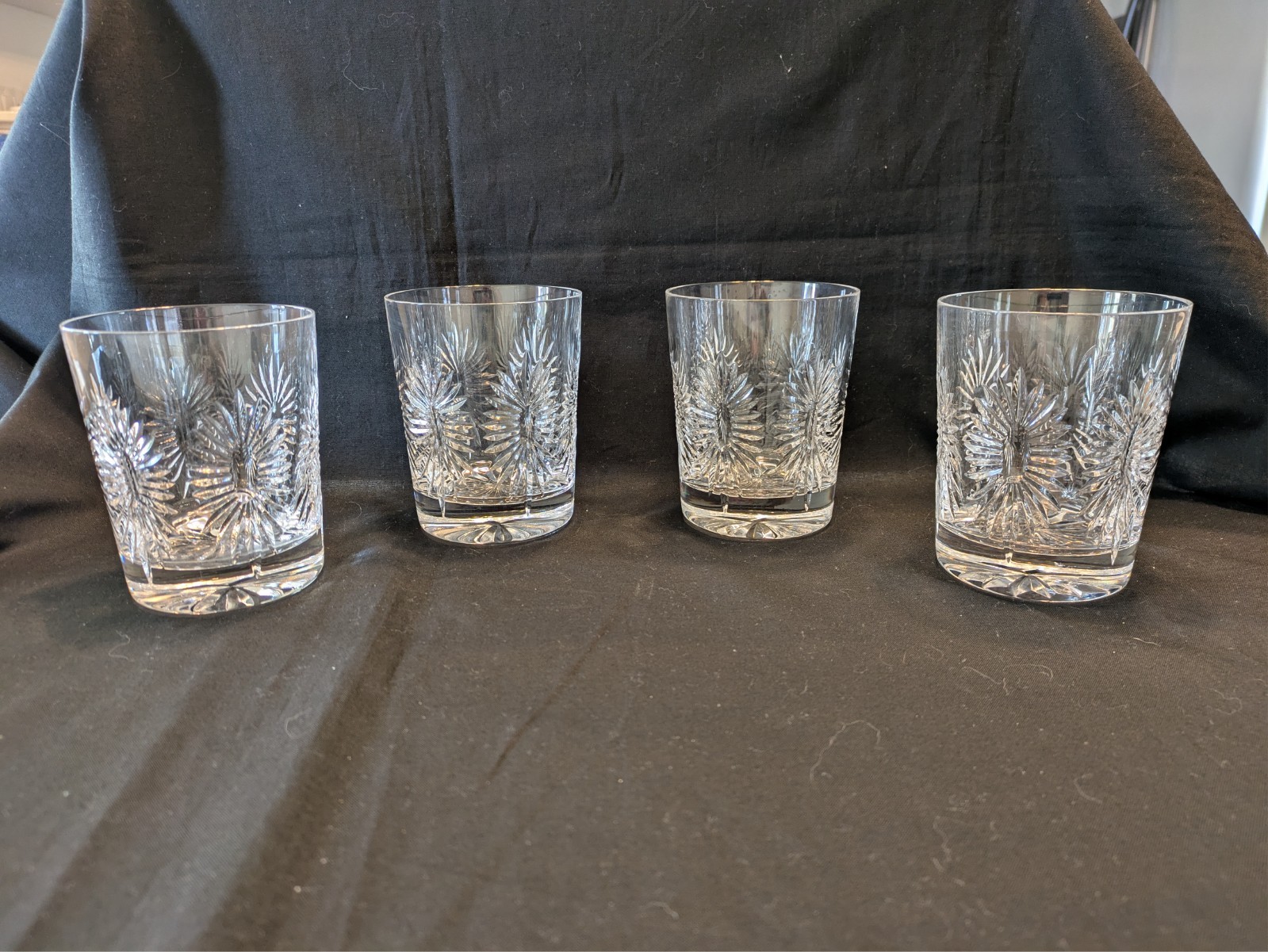 Waterford Millennium Crystal Set of 4 Double Old Fashion Glasses - Health