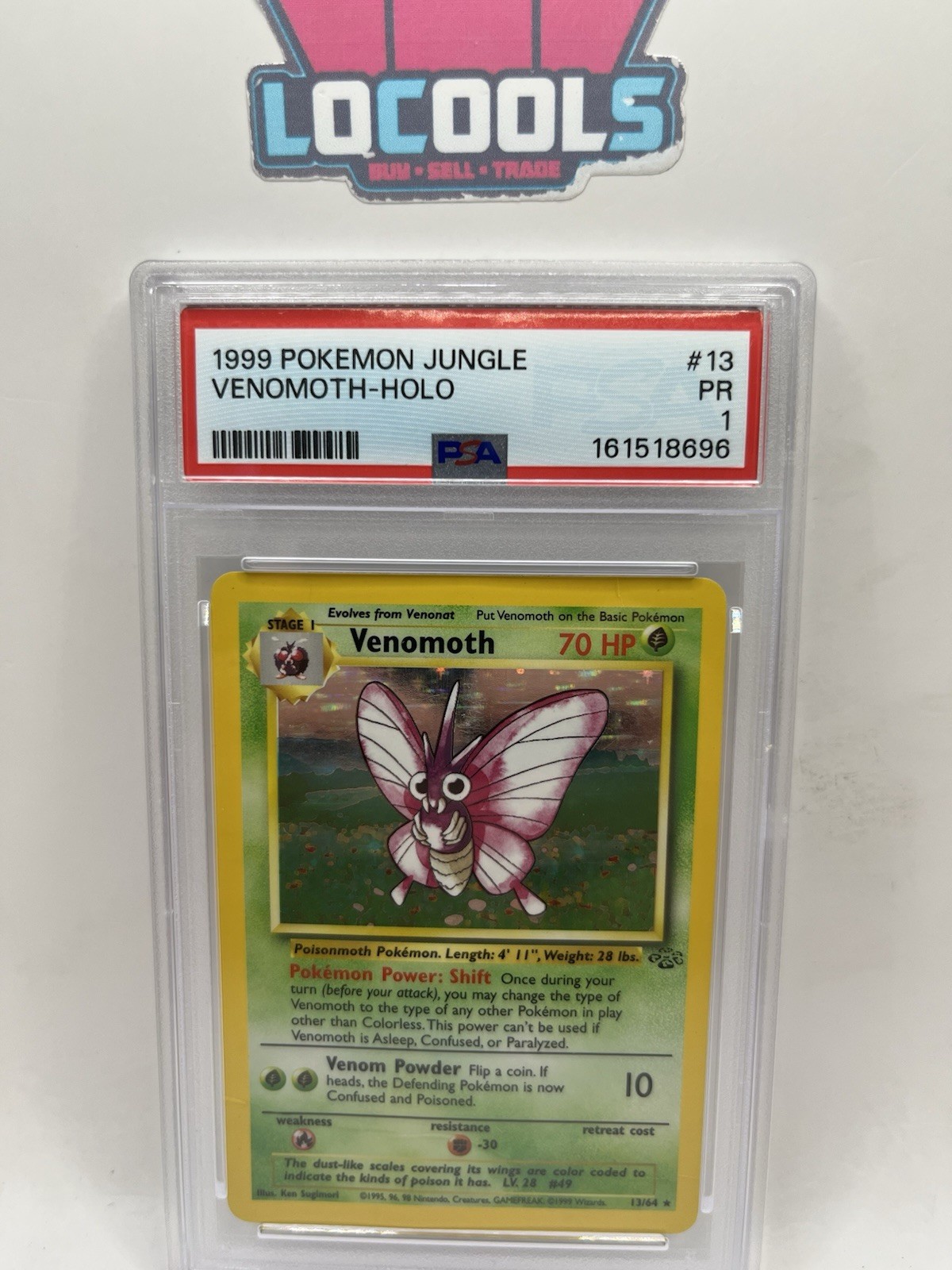 1999 Pokemon Jungle #13 Venomoth-Holo PSA 1 PR