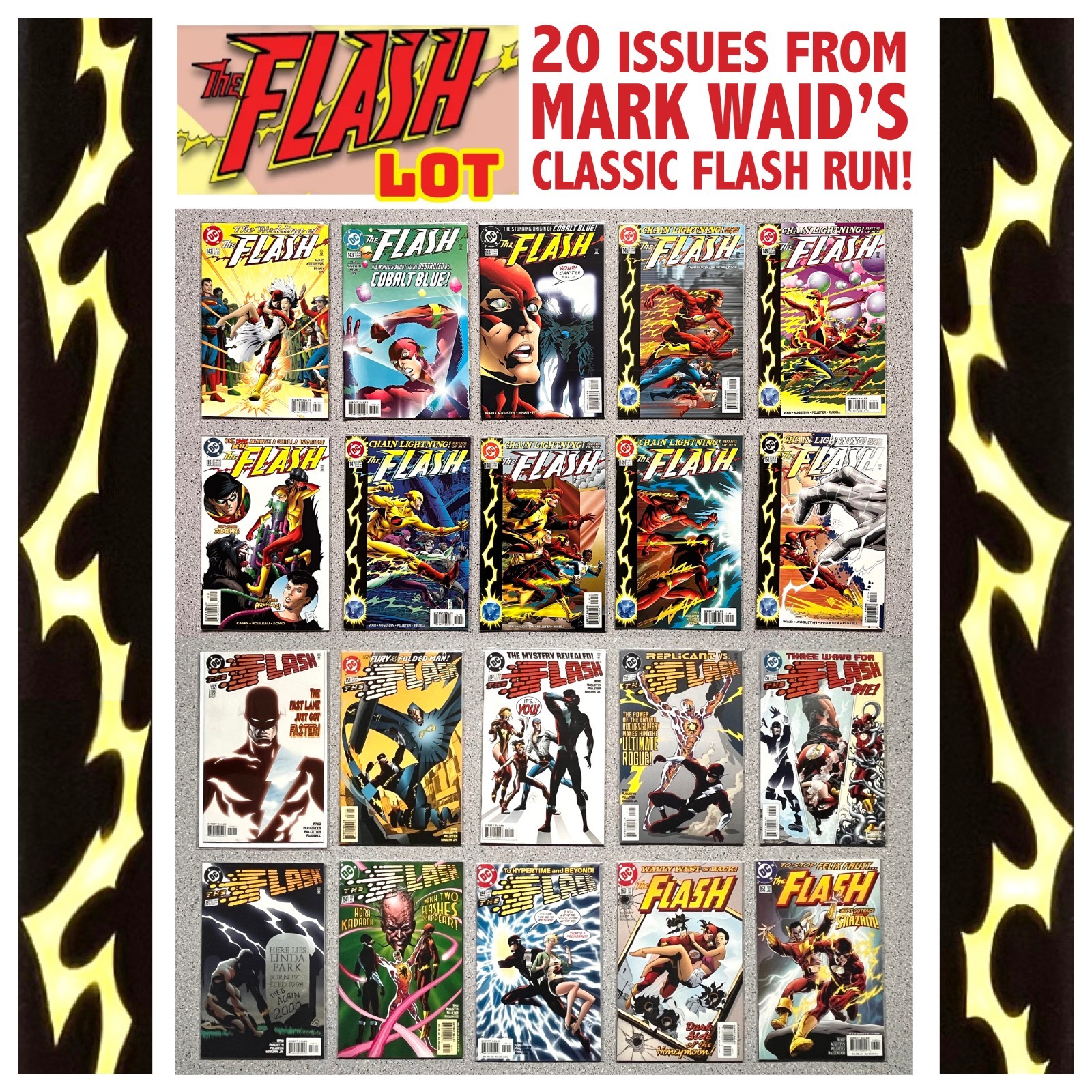 The FLASH (Vol. 2) Lot of 20 - Classic Mark Waid Run 142-160, 162 1998-2000 VFN+