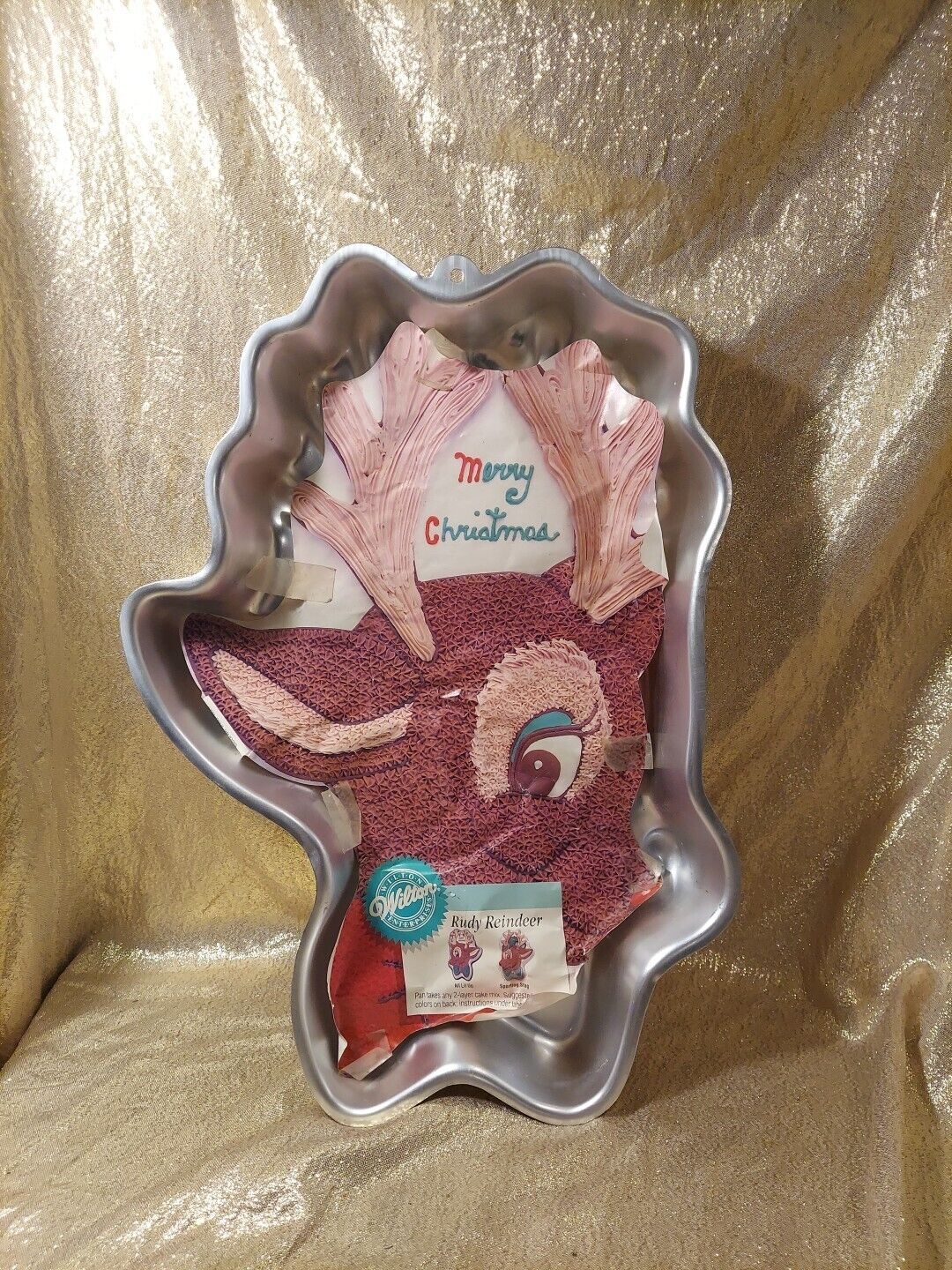 Vtg 1988 Wilton Rudy Reindeer Cake Pan Mold # 2105-1224 Christmas Rudolph