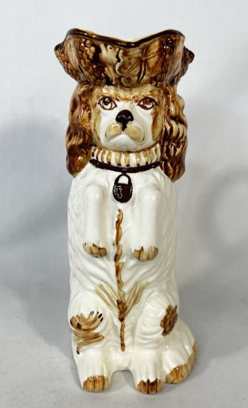 English Staffordshire Style Begging Spaniel Dog Toby Jug Pitcher 10 English Staffordshire Style Begging Spaniel Dog Toby Jug Pitcher 10