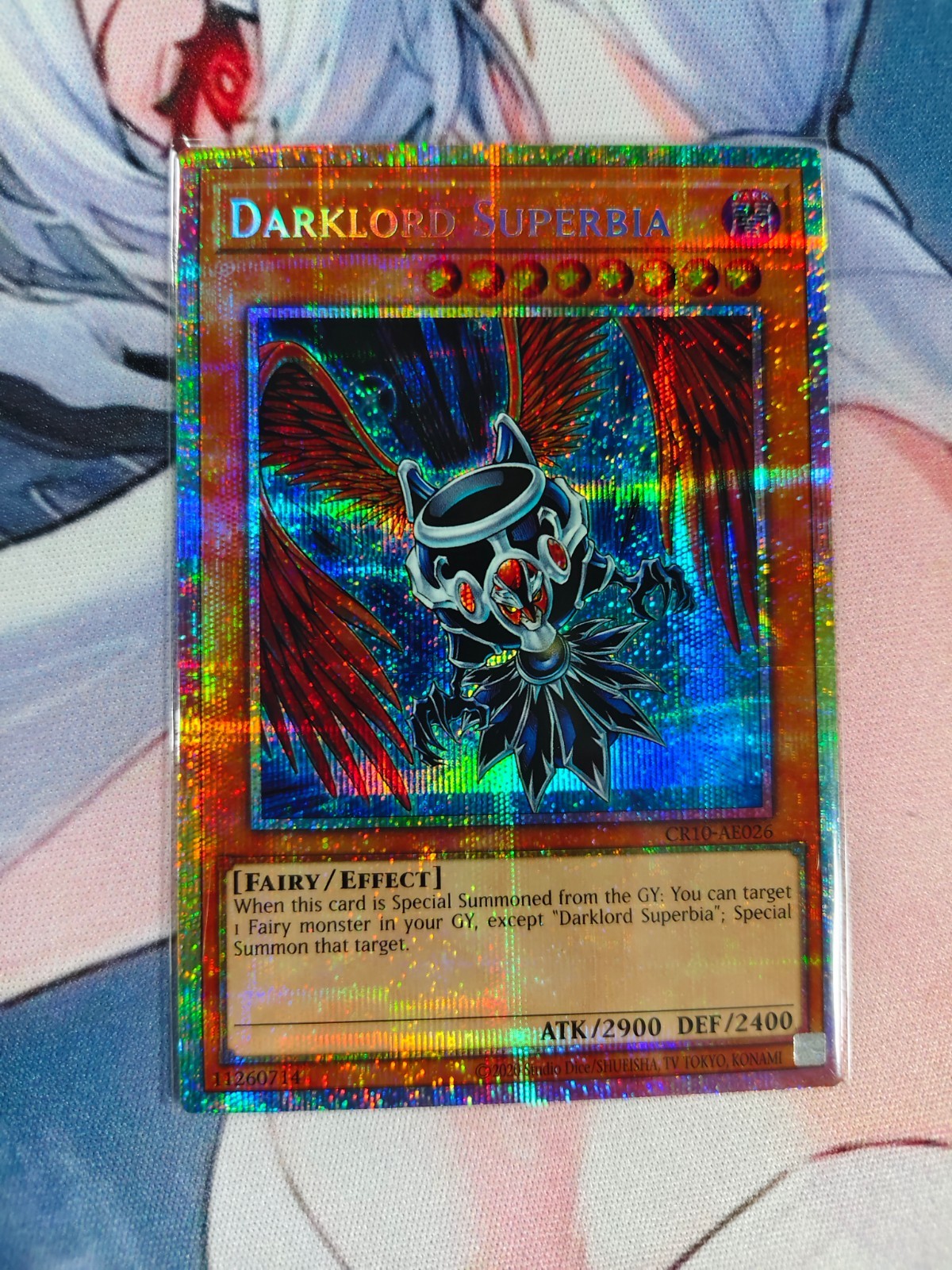 Yugioh Asian English OCG CR10-AE026 Darklord Superbia - PSER