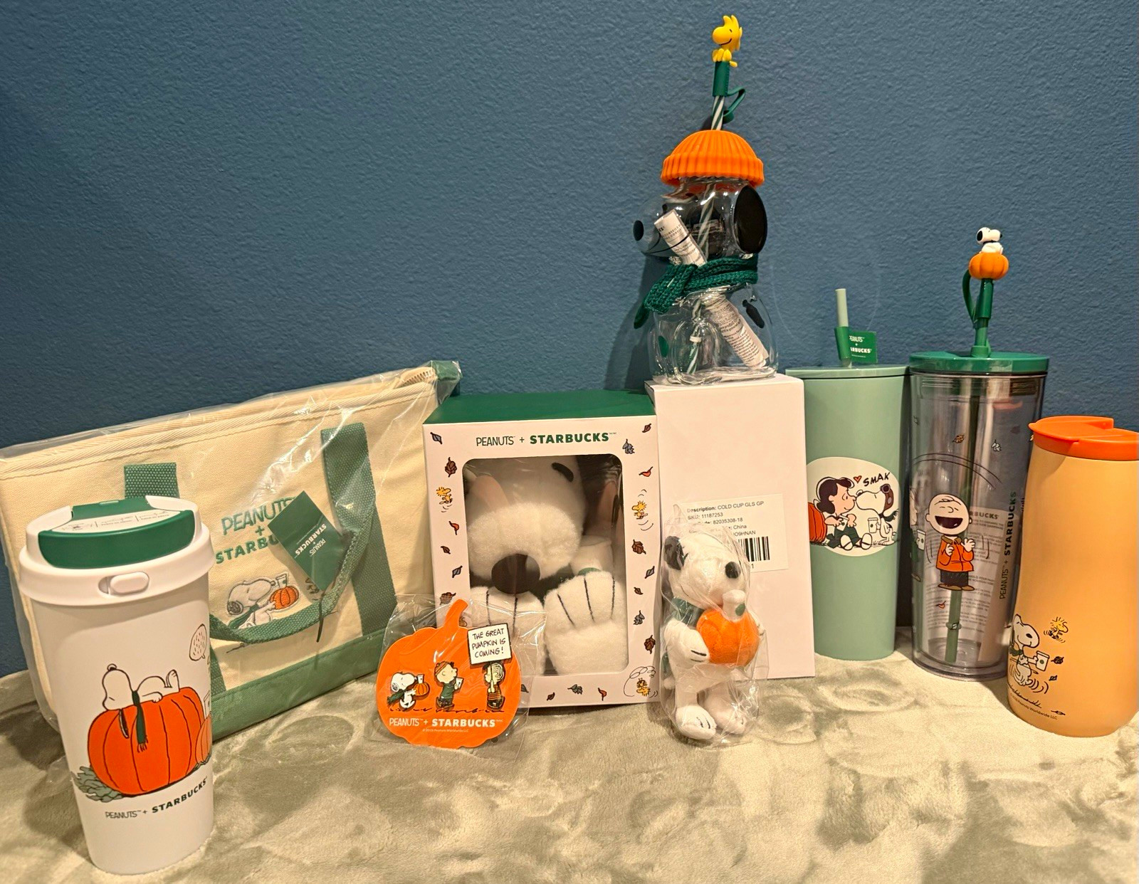 Starbucks x Peanuts Snoopy 2026 COMPLETE 9pc Collection Bundle IN HAND Authentic