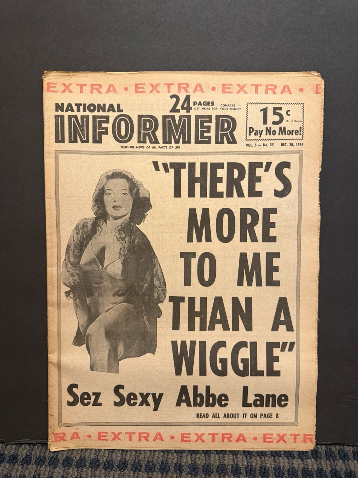 1964 December 20th National Informer Newspaper,  Sexy Abbe Lane  (VRN10F)