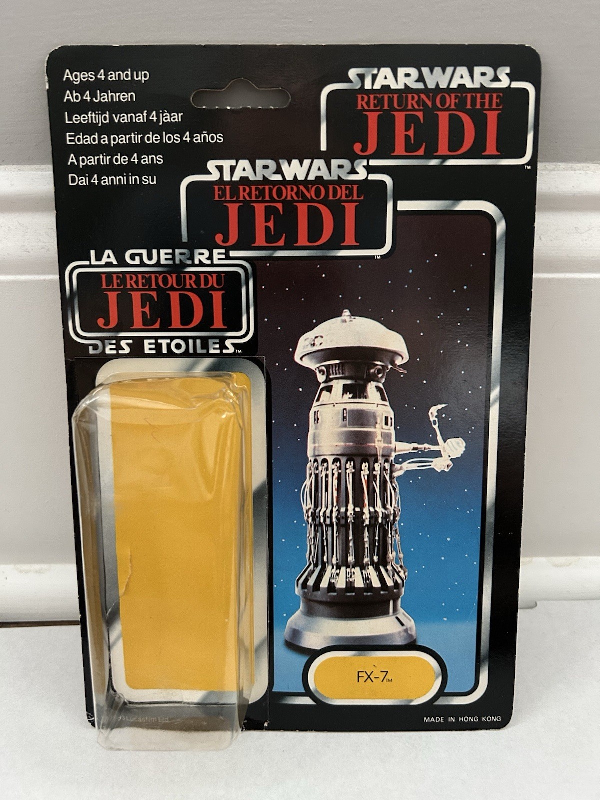 STAR WARS FX-7 TRI LOGO CARDBACK ATTCH BUBBLE PALITOY VINTAGE 1983 RARE ESB ROTJ