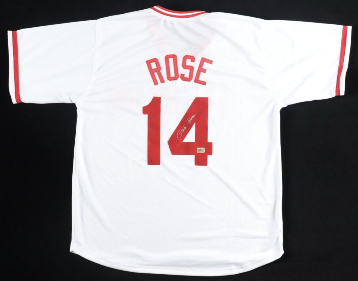 Cincinnati Reds Pete Rose Signed Hit King Baseball Jersey Fiterman/Rose COA 🔥