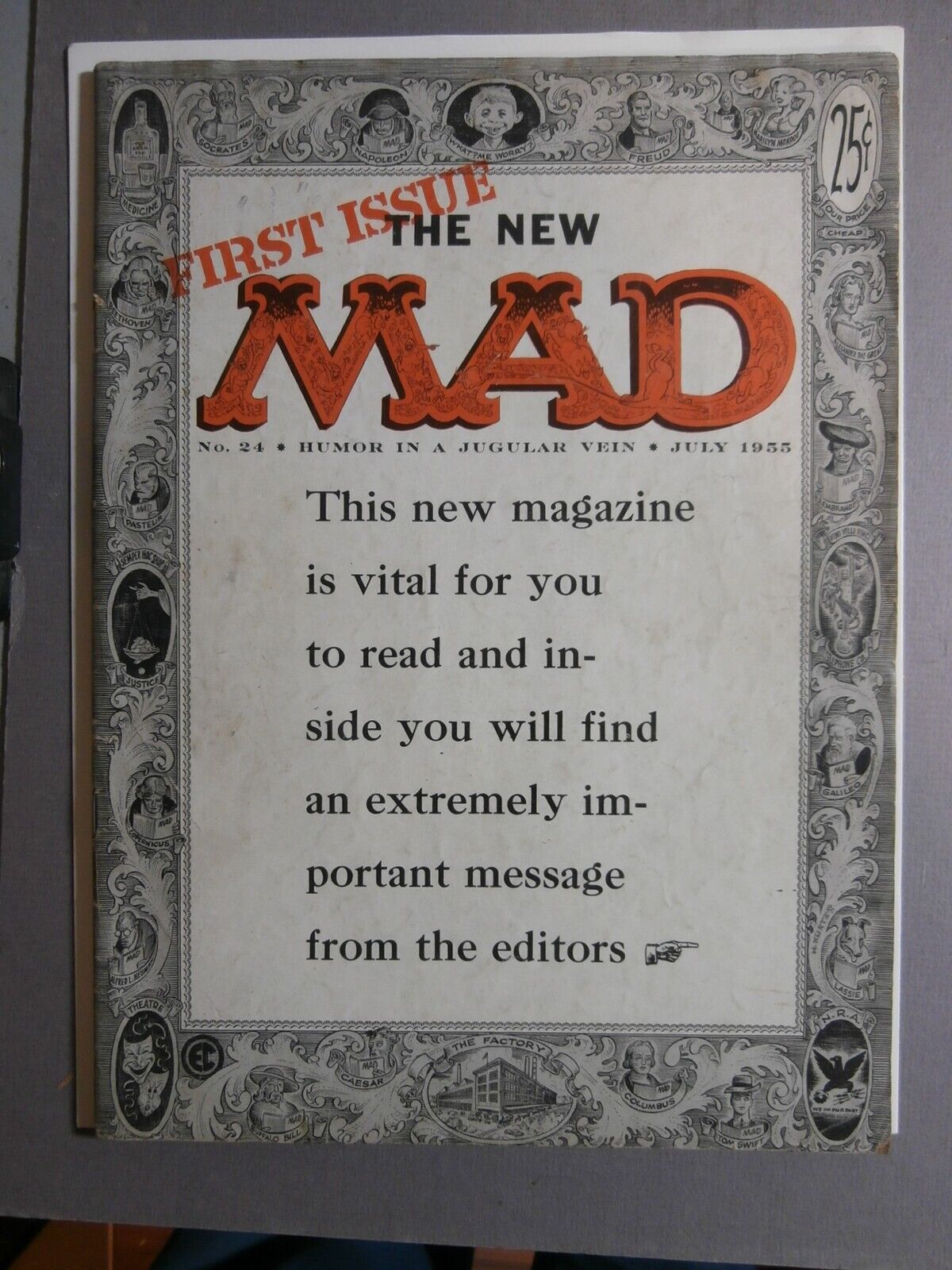 THE NEW MAD -Mad Magazine #24- First Magazine size issue of Mad Comics July 1955