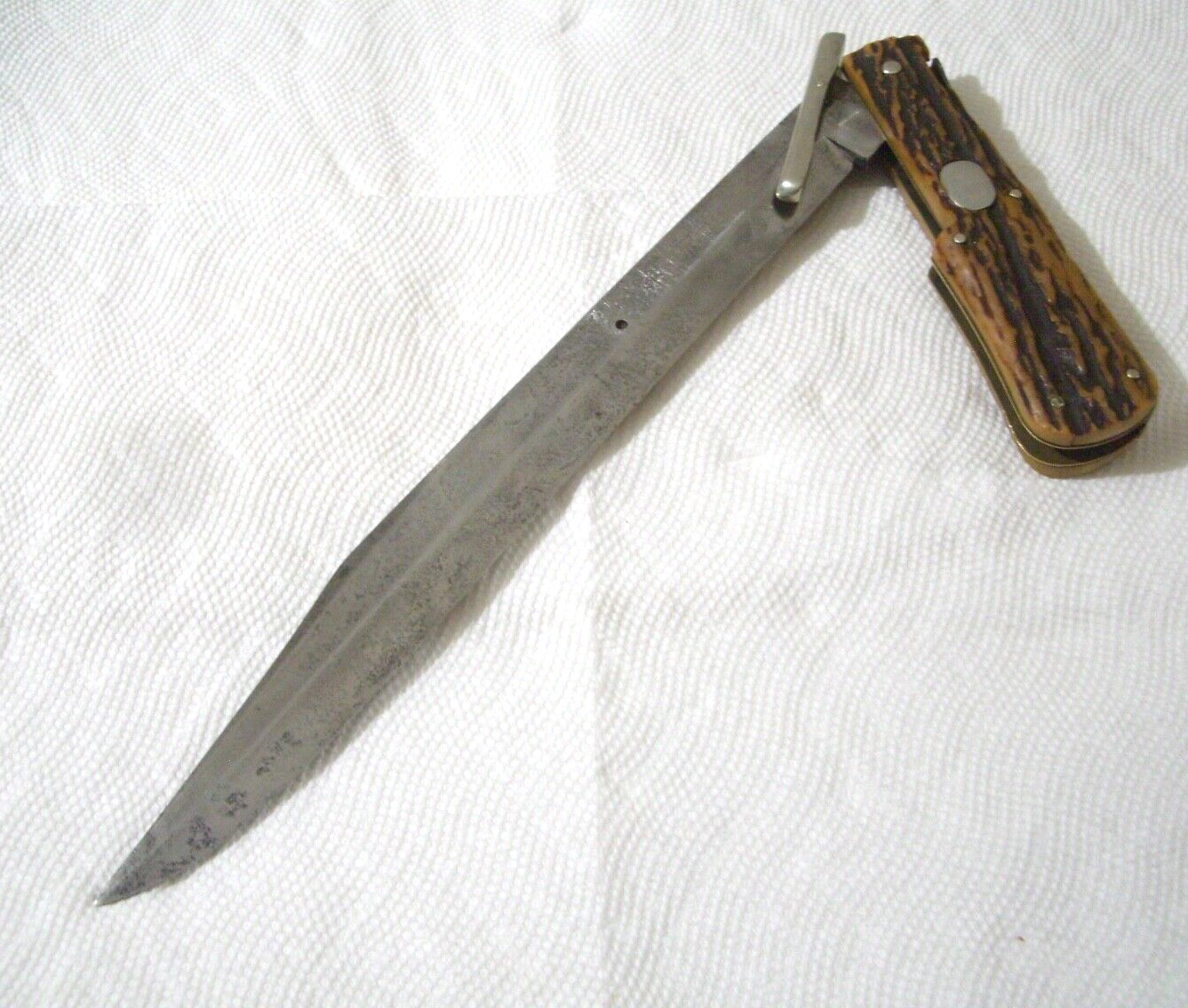 VERY VERY RARE Antique COGSWELL & HARRISON Folding SHEFFIELD Bowie HUNTING KNIFE