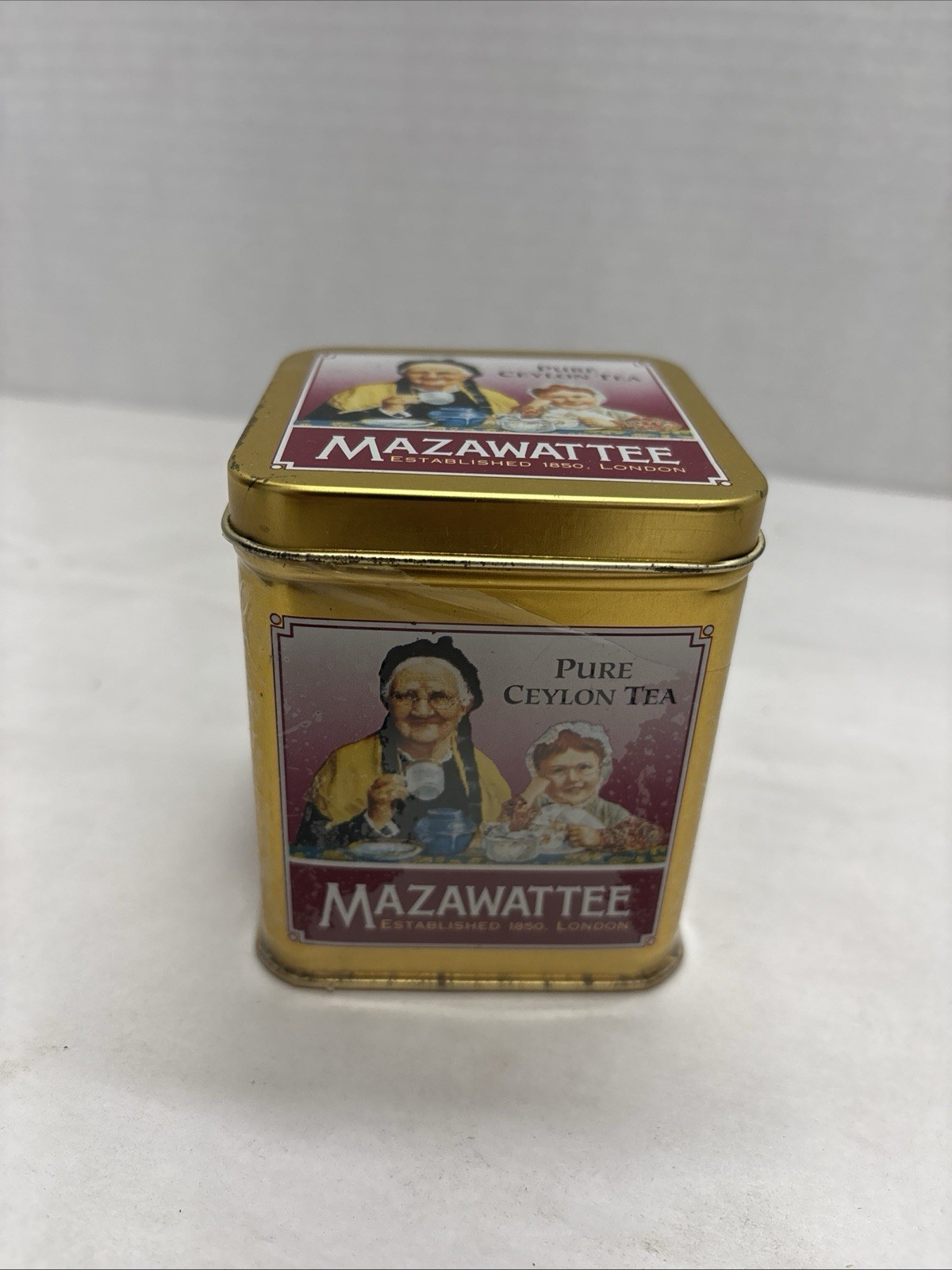 Vintage 2003 Mazawattee Pure Ceylon Tea Tin 100g Advertising Empty
