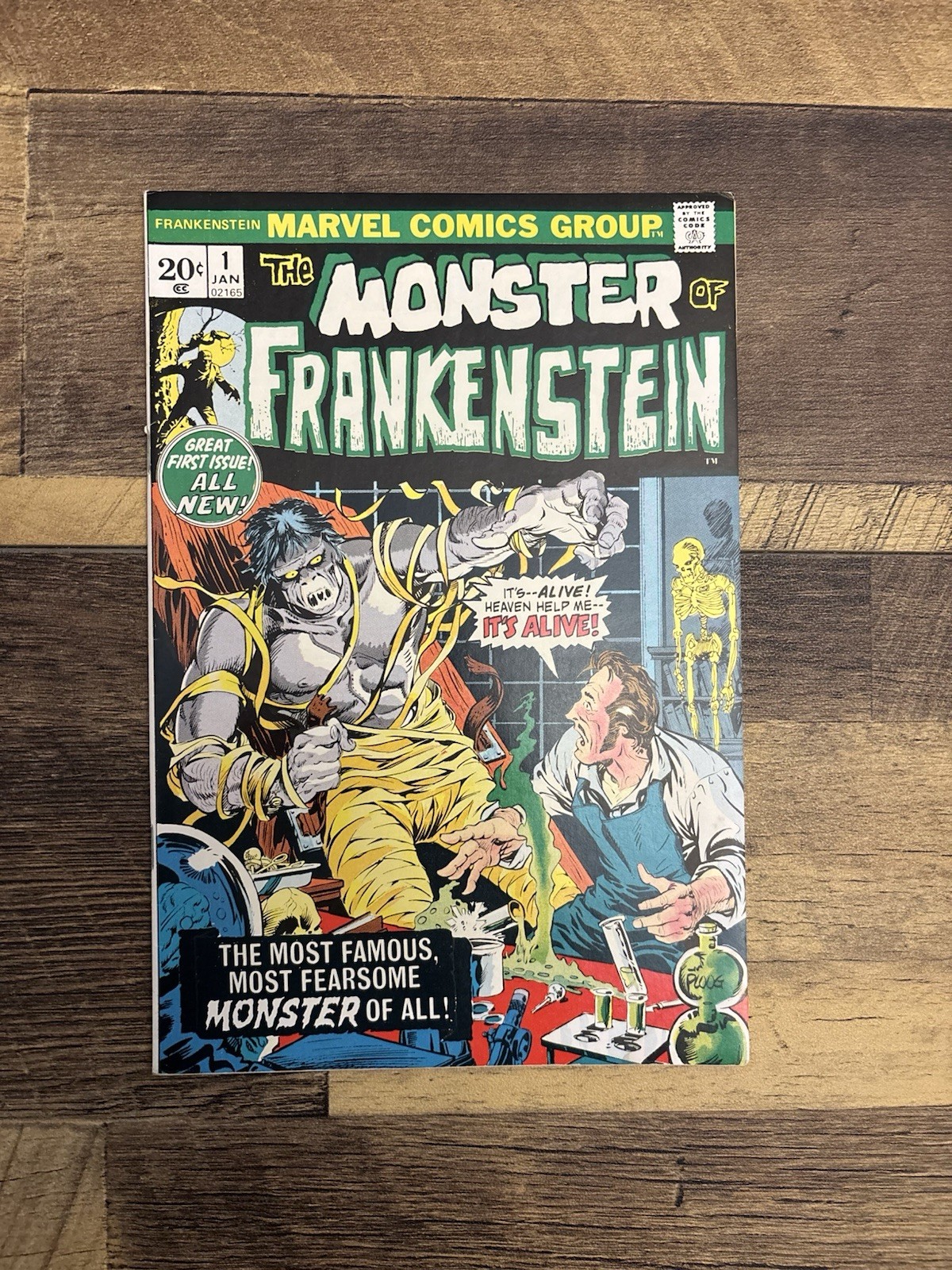 Frankenstein #1 (Marvel, 1973) 1st app & Origin | Classic Ploog cover FN+