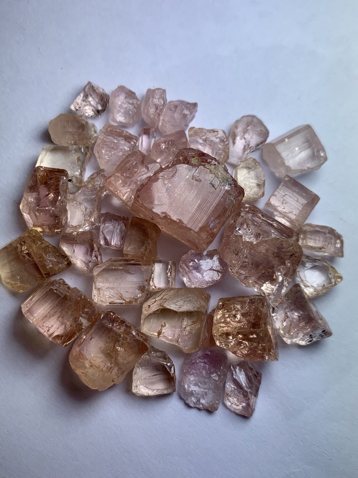 Lovely Colour Natural imperial Topaz Rough Lot From Famous Katlang Pak 63-Gram Lovely Colour Natural imperial Topaz Rough Lot From Famous Katlang Pak 63-Gram