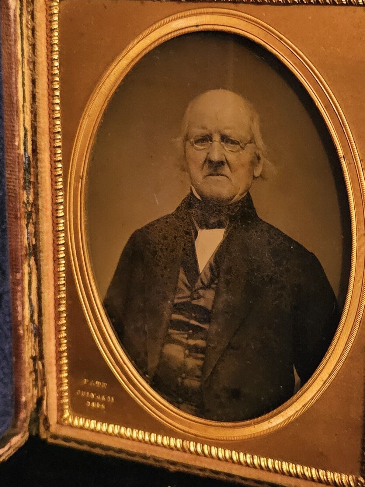 Antique photograph Ambrotype 1854 of An Older Gentleman 