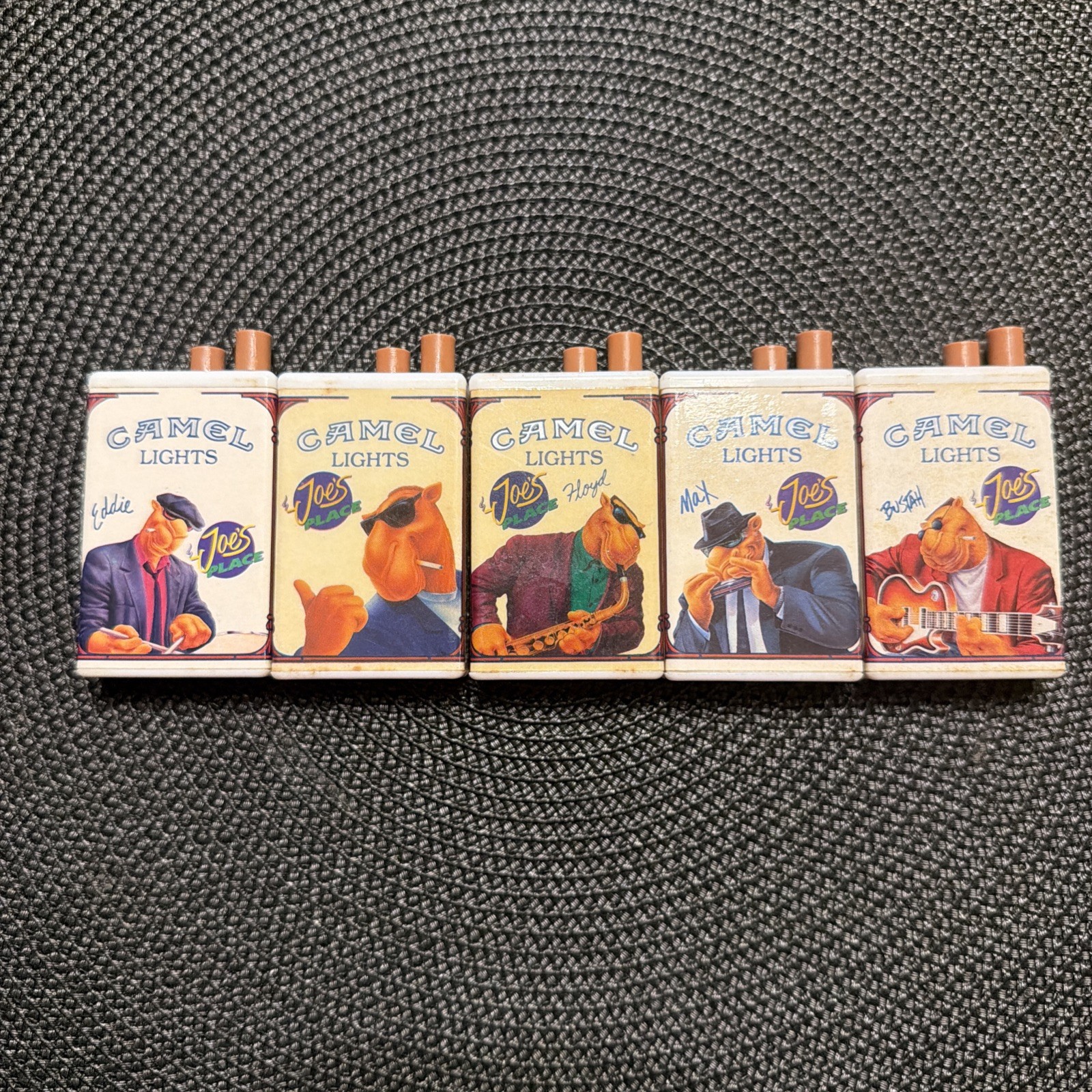 Lot Of 5 Camel Lights Joe’s Place Collectible Cigarette Lighter