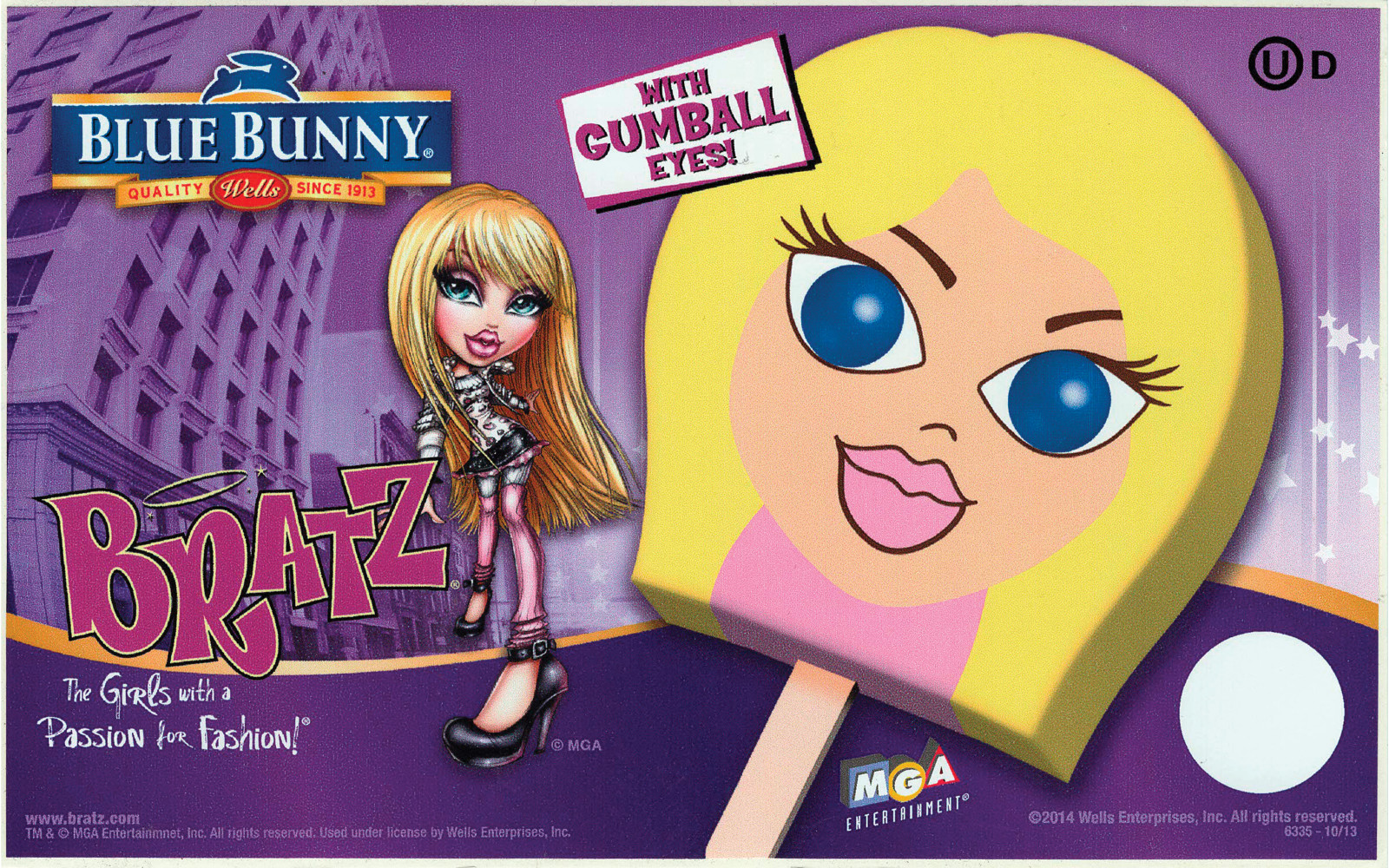 Lot of 2 Lil\' Bratz With Gumball Eyes, Ice Cream Truck Decal/Sticker 5\