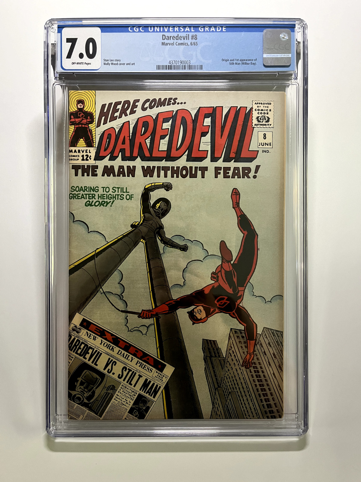 Daredevil #8 CGC 7.0 (1965 Silver Age Marvel Comics) Wally Wood Cover & Art