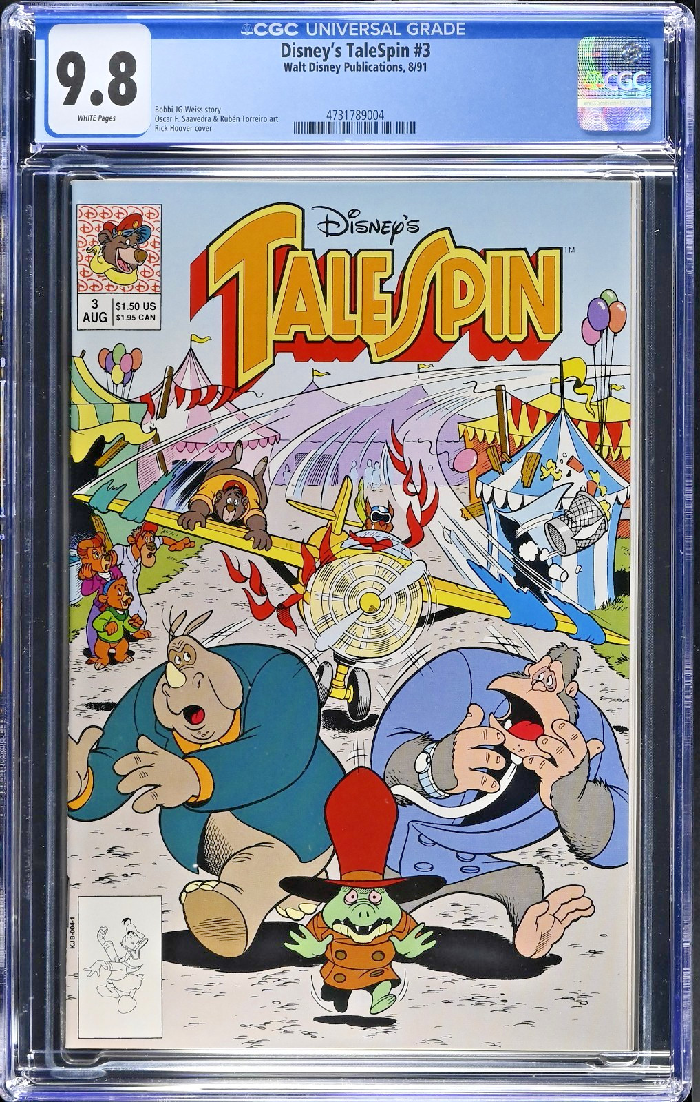 RARE Disney\'s Talespin #3 (1991) CGC 9.8 NM/M  ONLY 1 9.8 on the CGC Census