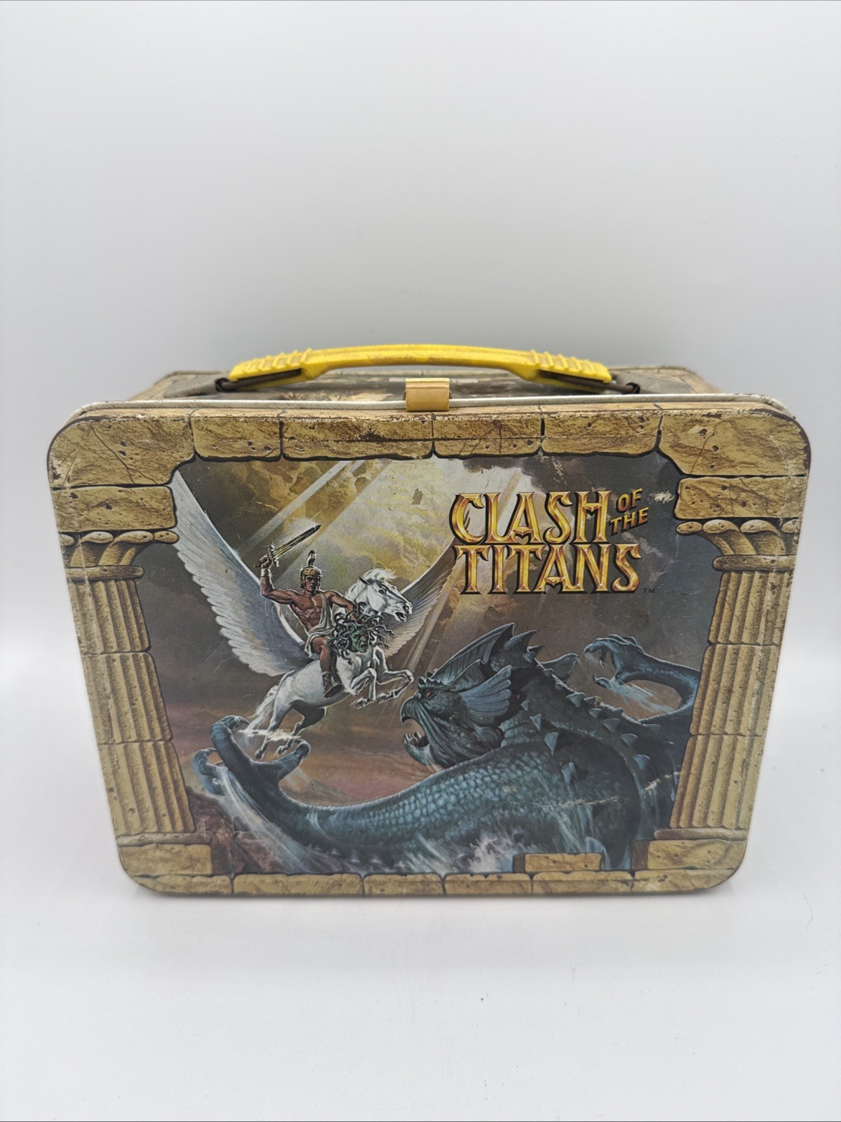 Vintage 1980 Clash of the Titans Metal Lunch Box NO Thermos Vintage 1980 Clash of the Titans Metal Lunch Box NO Thermos