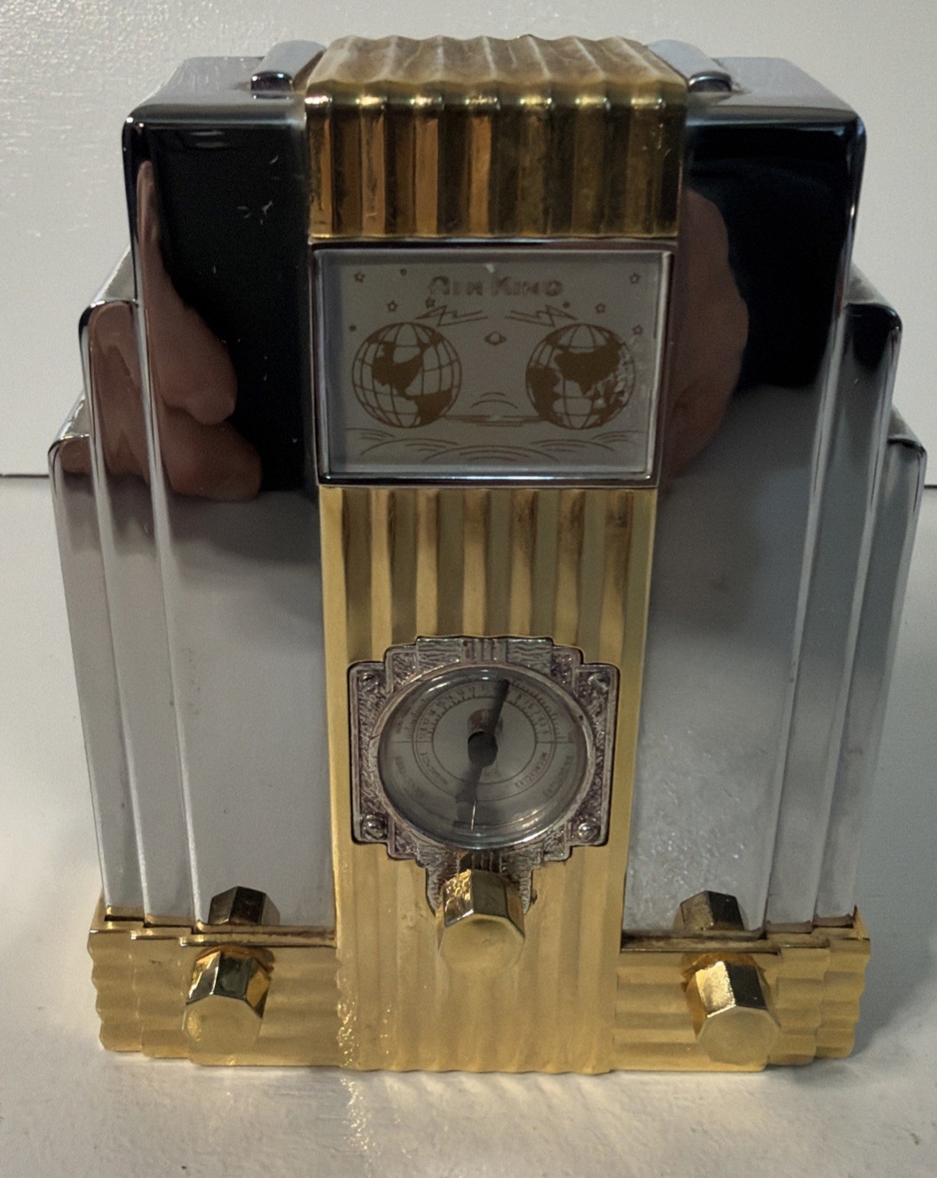 MINT Working Franklin Mint Air King Skyscraper Radio Miniature Metal W/ Door