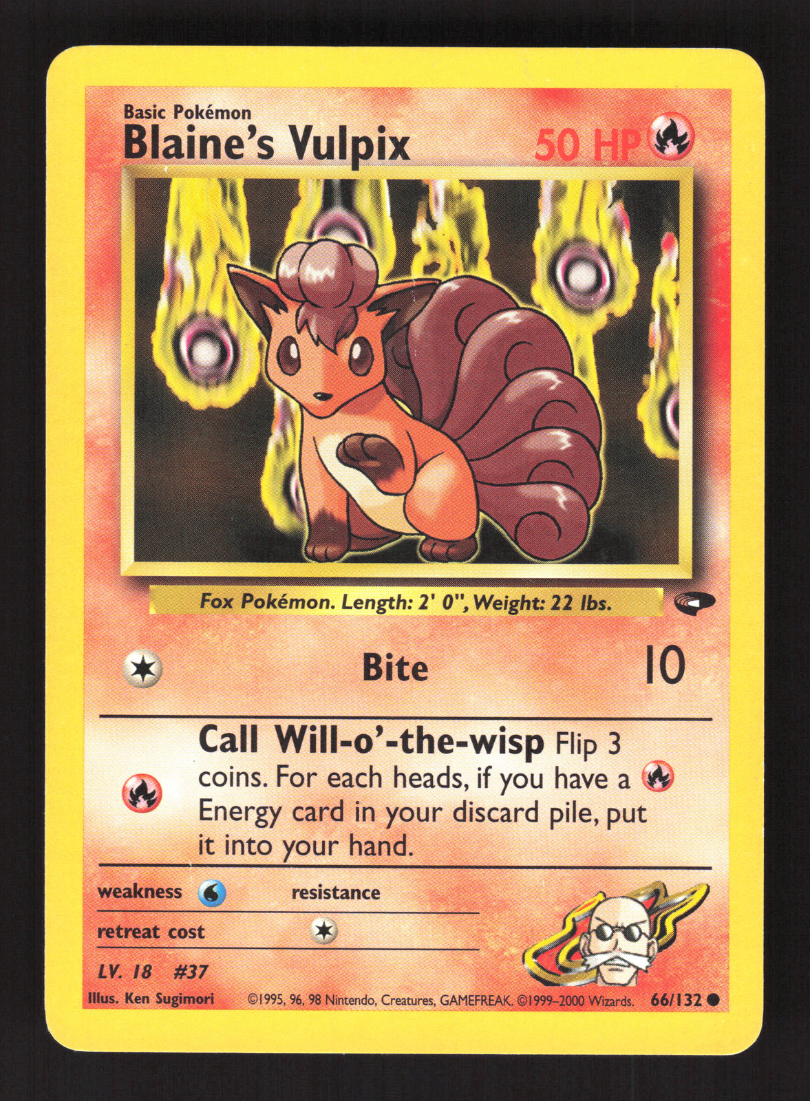 Blaine\'s Vulpix #066/132 Gym Challenge Common - LP