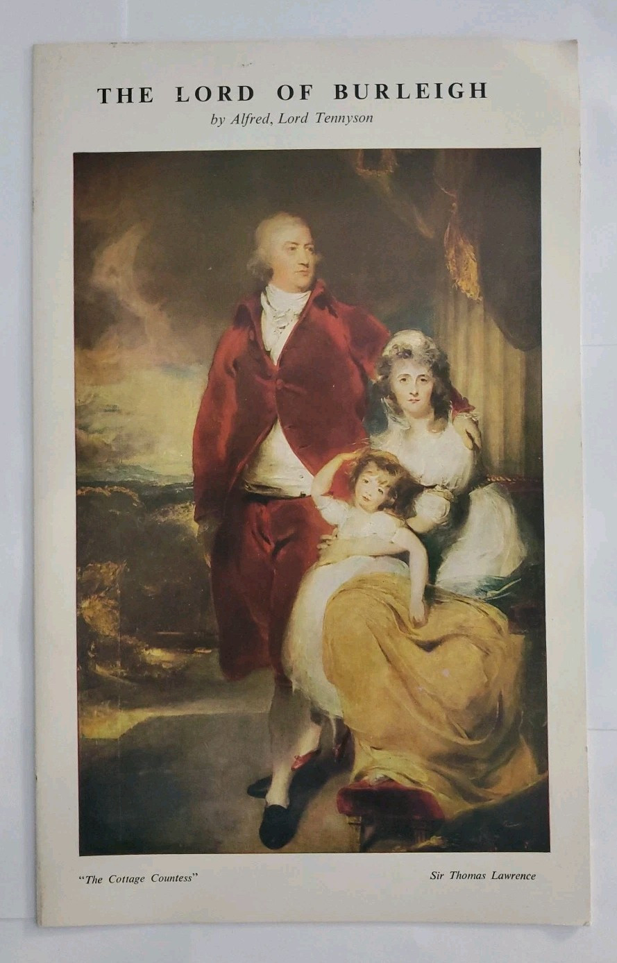 Large Card THE LORD OF BURLEIGH by Alfred, Lord Tennyson\