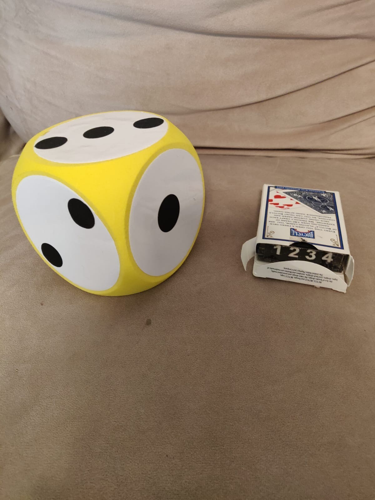 Stage or kids shows dice prediction magic trick