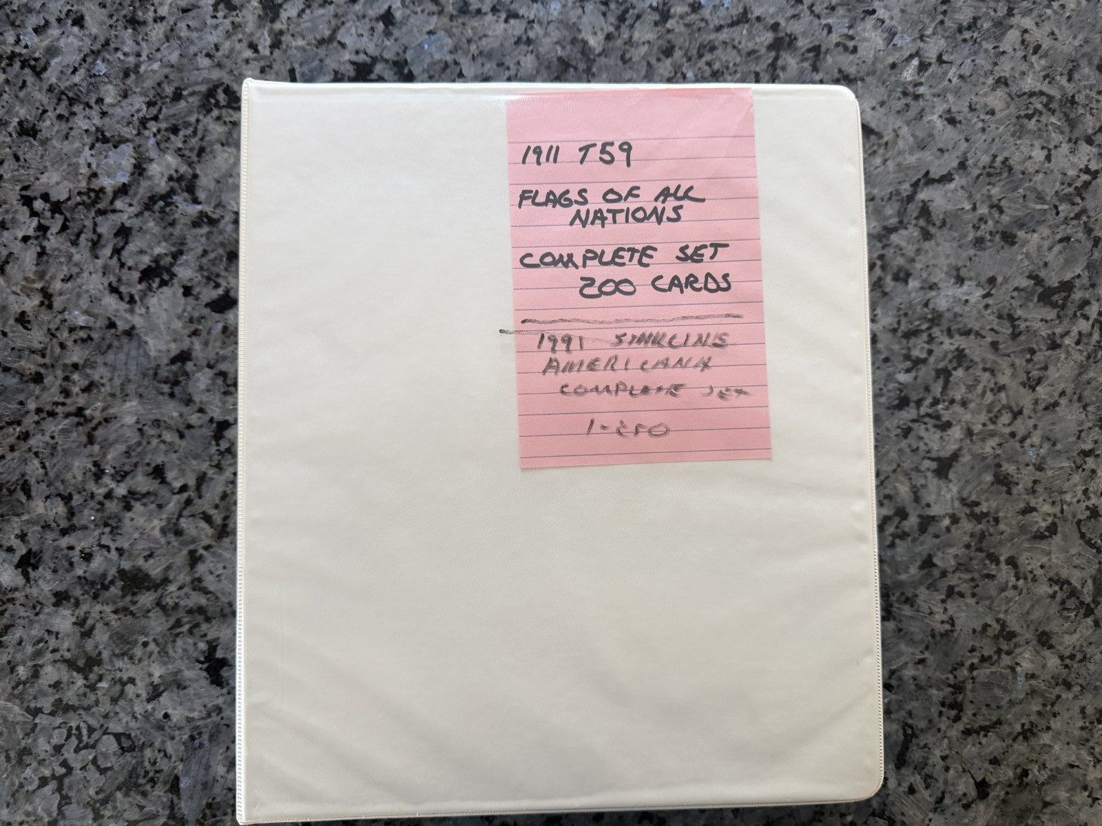1911 T59 Flags of All Nations 100% Complete Set 200/200 & 1991 Americana Binder