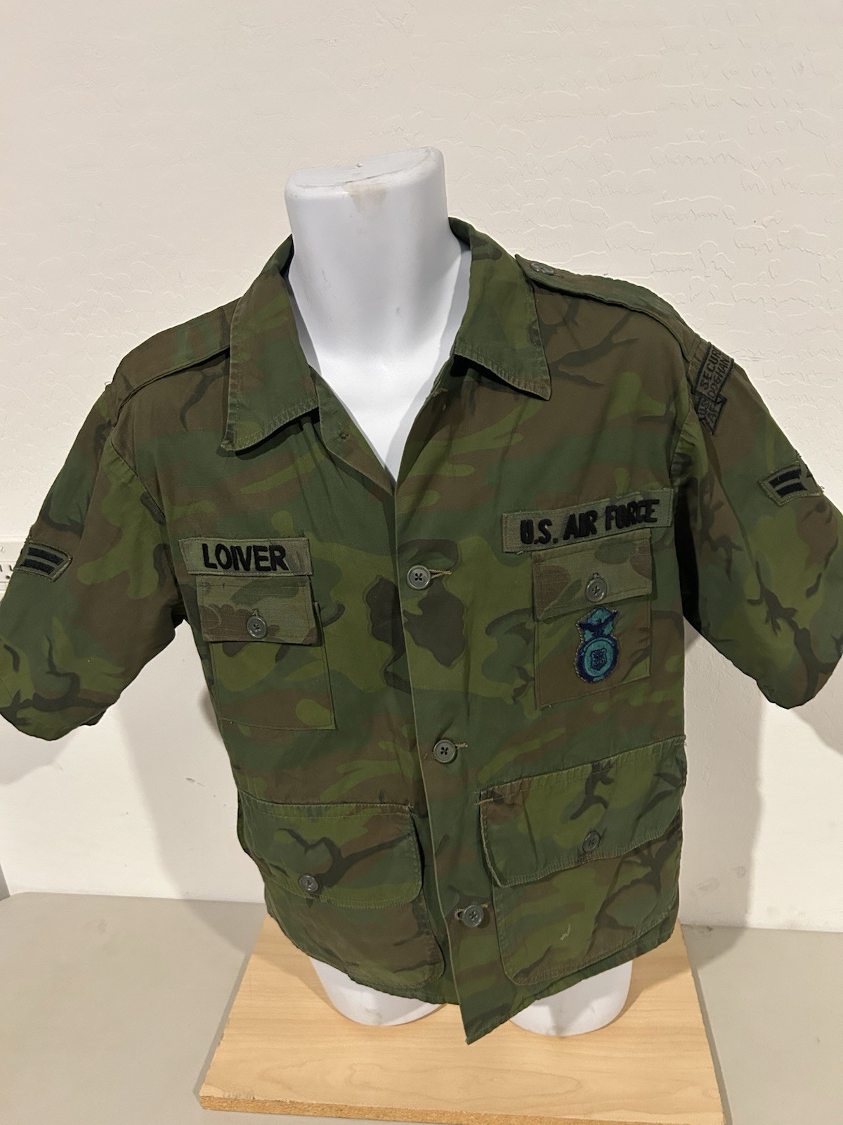 Original Vietnam War Era USAF MP Theater Tunic On ARVN “invisible” M1948 Camo 
