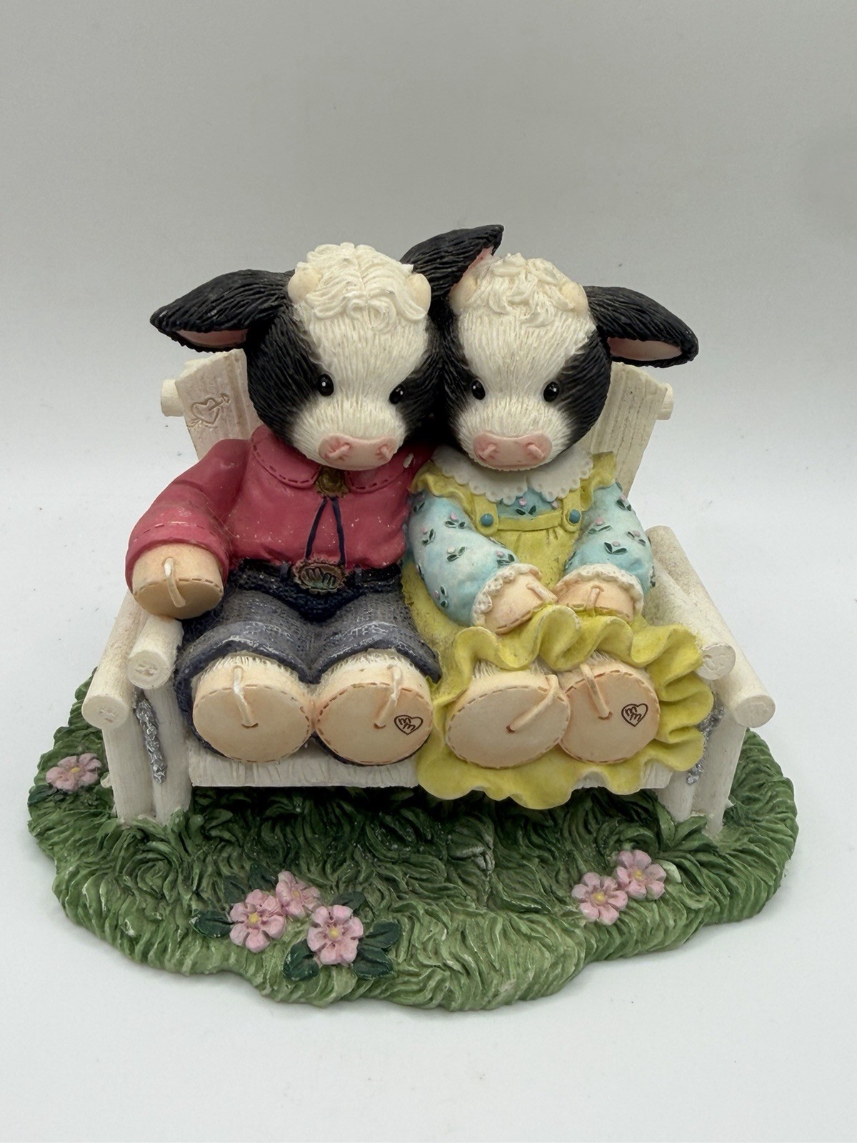 Mary’s Moo Moos Udder-ly In Love With Moo Cow Figurine Enesco Hamilton 2001