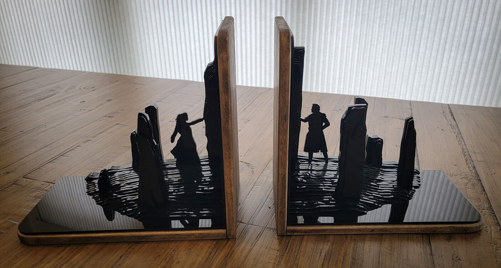 OUTLANDER Themed Custom Bookends. Jamie Fraser, Claire Fraser quote Book End