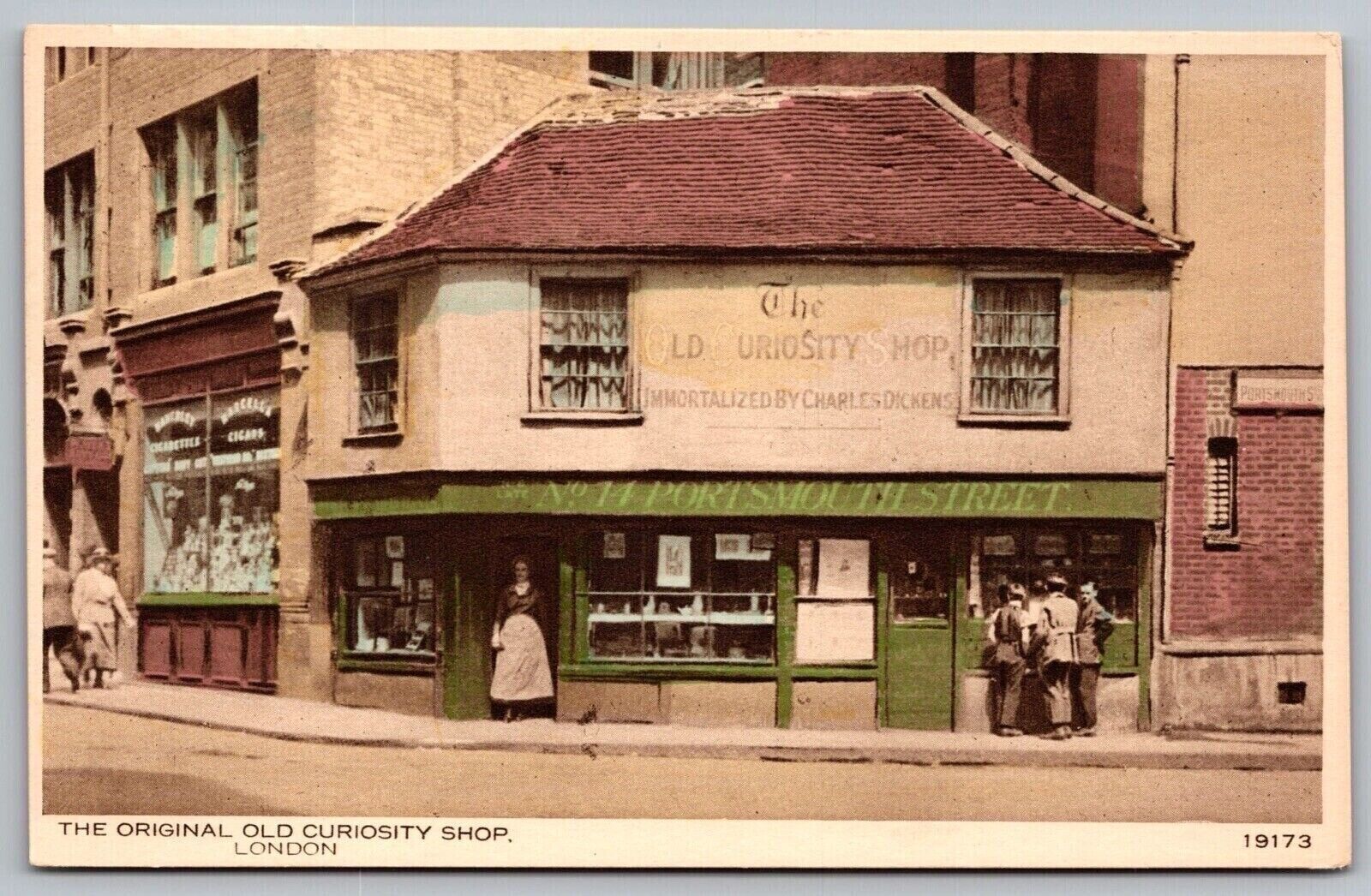 Original Old Curiosity Shop London Vintage Postcard