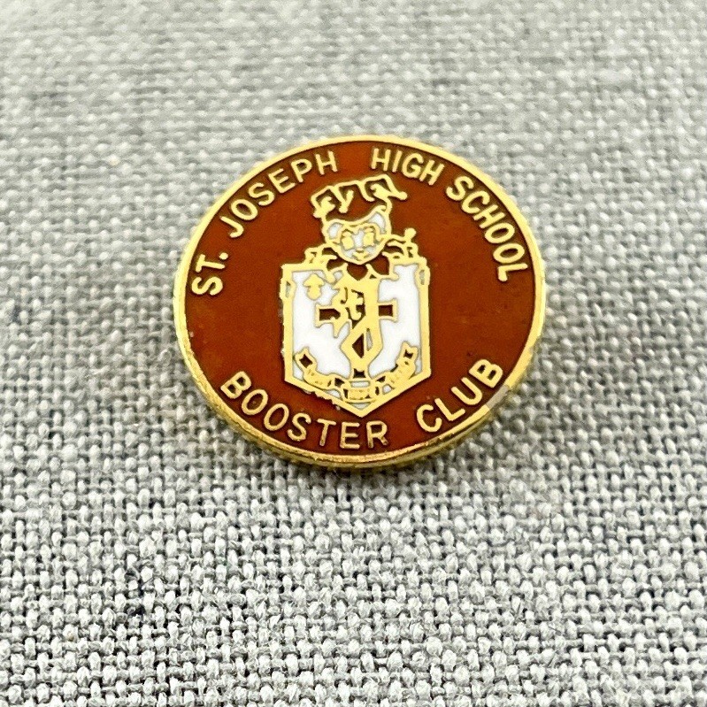 Vintage St Joseph High School Booster Club Enamel Pin School Crest Badge