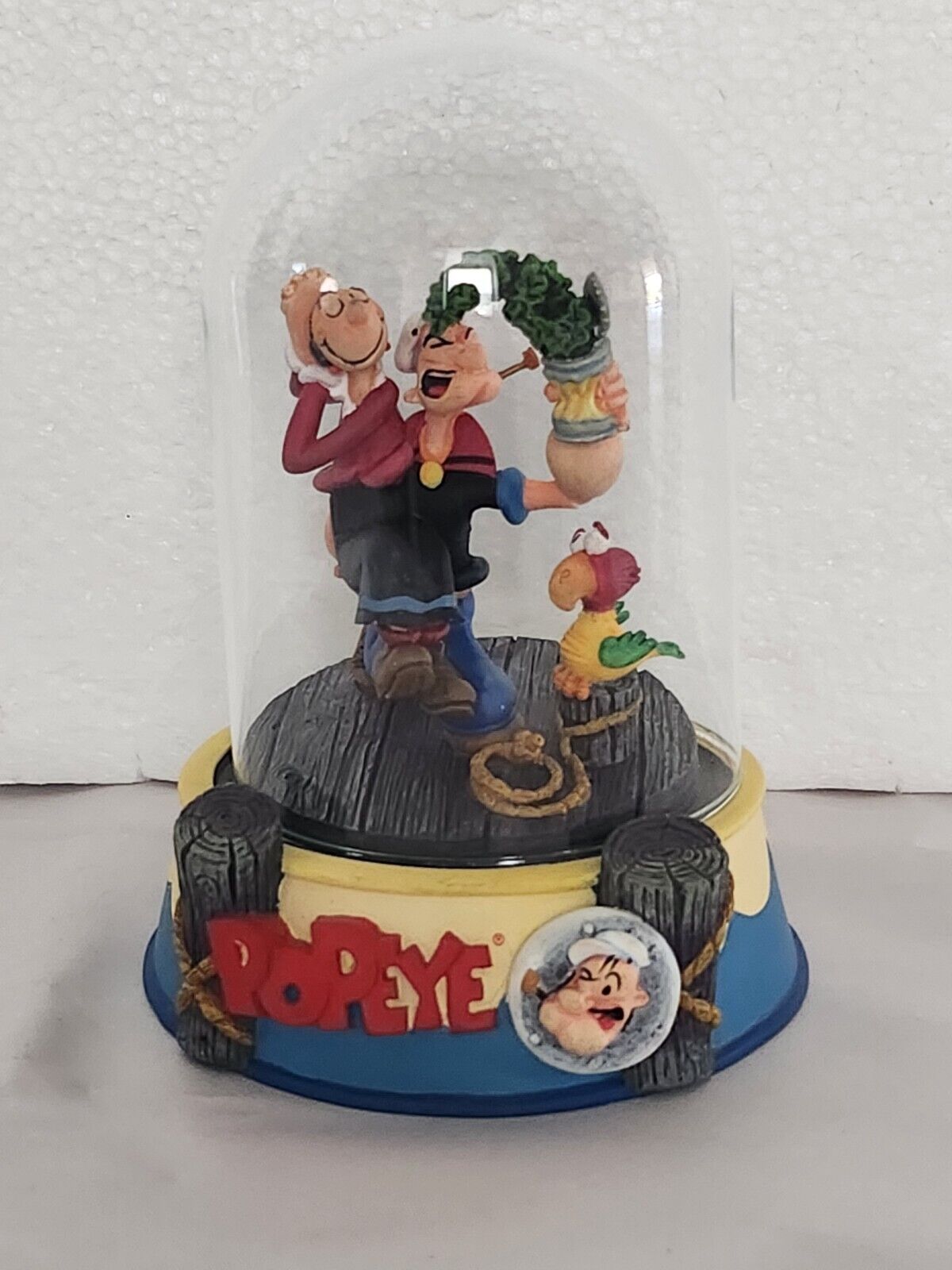 Vintage Franklin Mint Popeye the Sailor Man Under Glass Dome Limited Edition