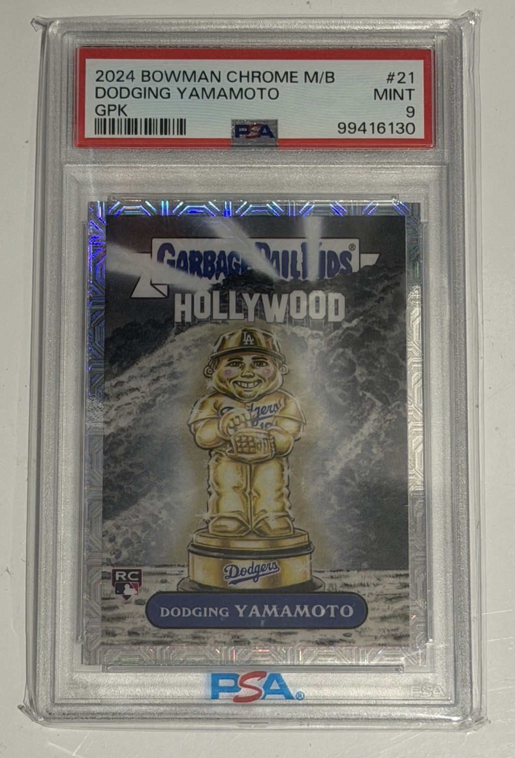 2024 DODGING YAMAMOTO Bowman Chrome Yoshinobu Garbage Pail Kids RC ROOKIE GPK