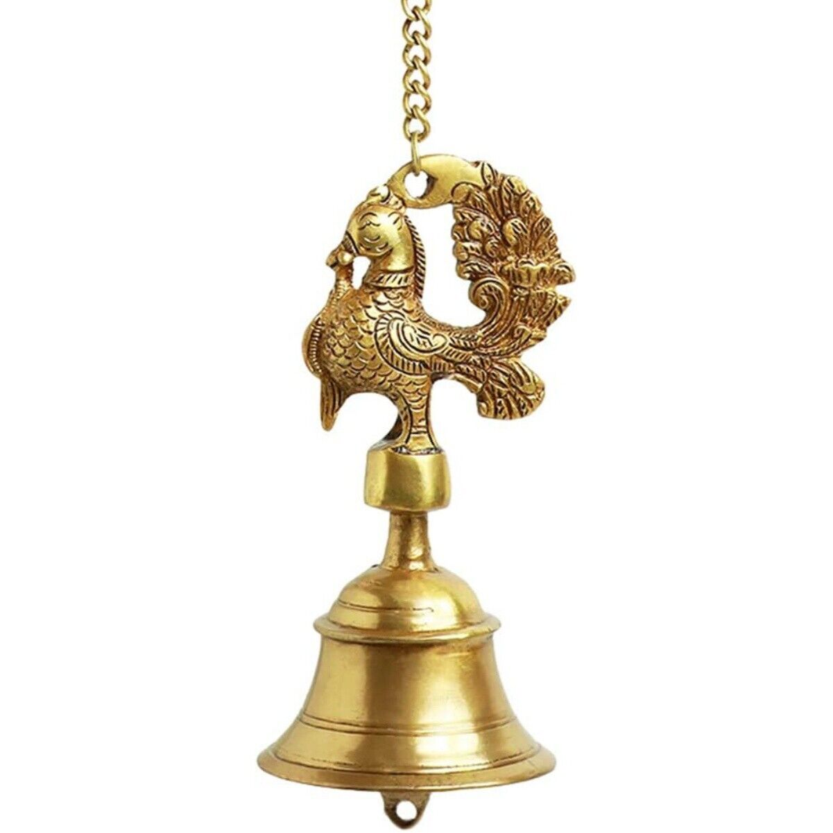 Fashtales Handicrafts \'Peacock\' Brass Decorative Hanging Bells  