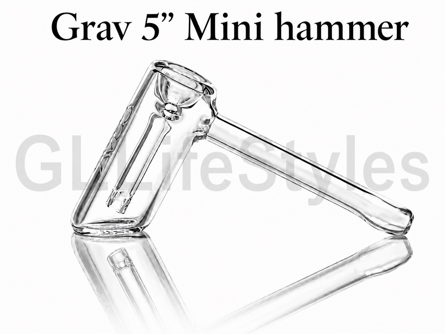 GRAV® Mini Hammer Bubbler, 5” Bubbler Pipe, Travel Or At Home Piece, CLEAR