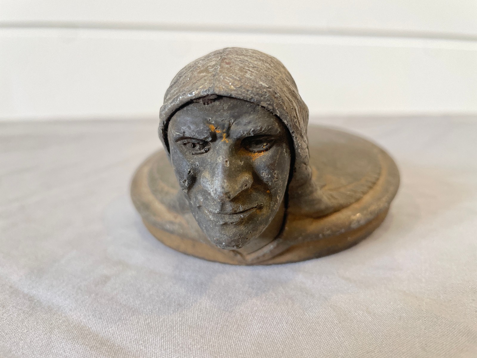 Original 1929 Pontiac Indian Head Radiator Cap Hood by Ternstedt USA - Broken