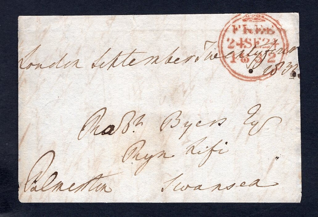 GB 1832 Signature LORD PALMERSTON, British PM; on Part Cover Slip