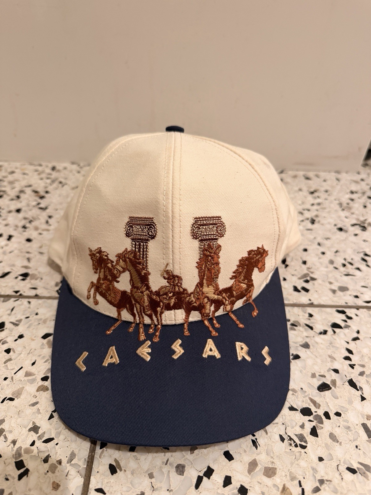 Vintage Caesars Palace Las Vegas Hat Cap Embroidered Adjustable Snapback EUC