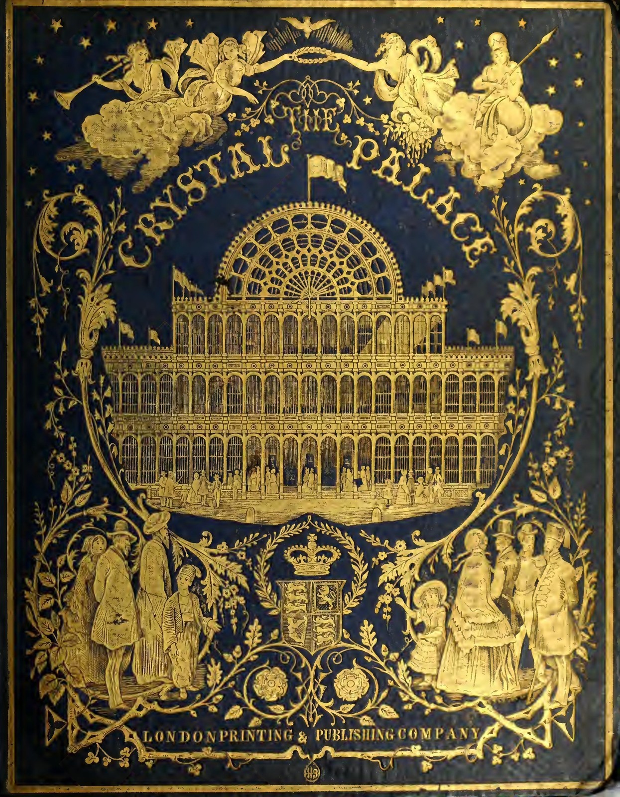Crystal Palace 1851 Vintage Great Exhibition Interior Engraving Wall Art