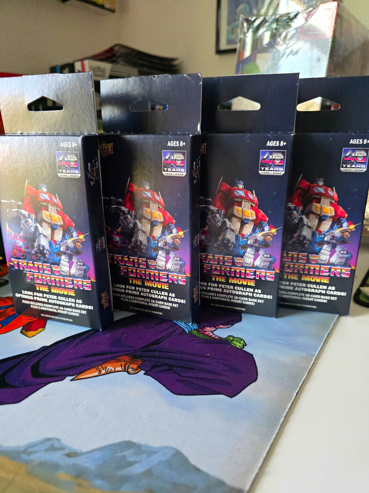 Upper Deck Transformers: The Movie 40th Trading Card Pack Lot Of 4